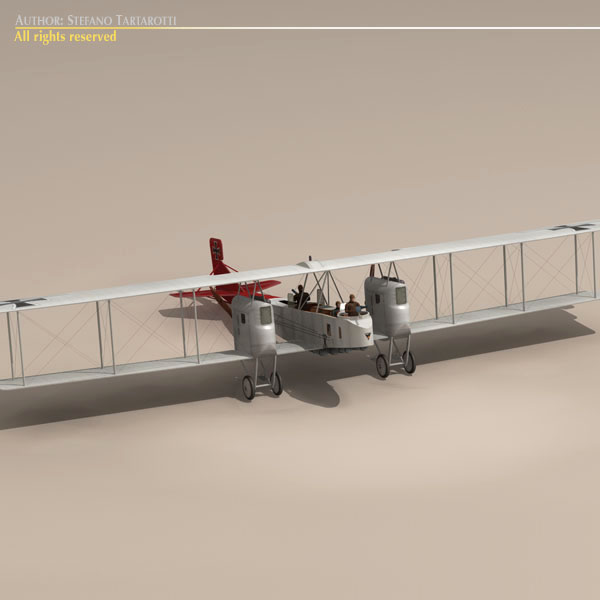 Gotha G IV Bomber 3D model_10