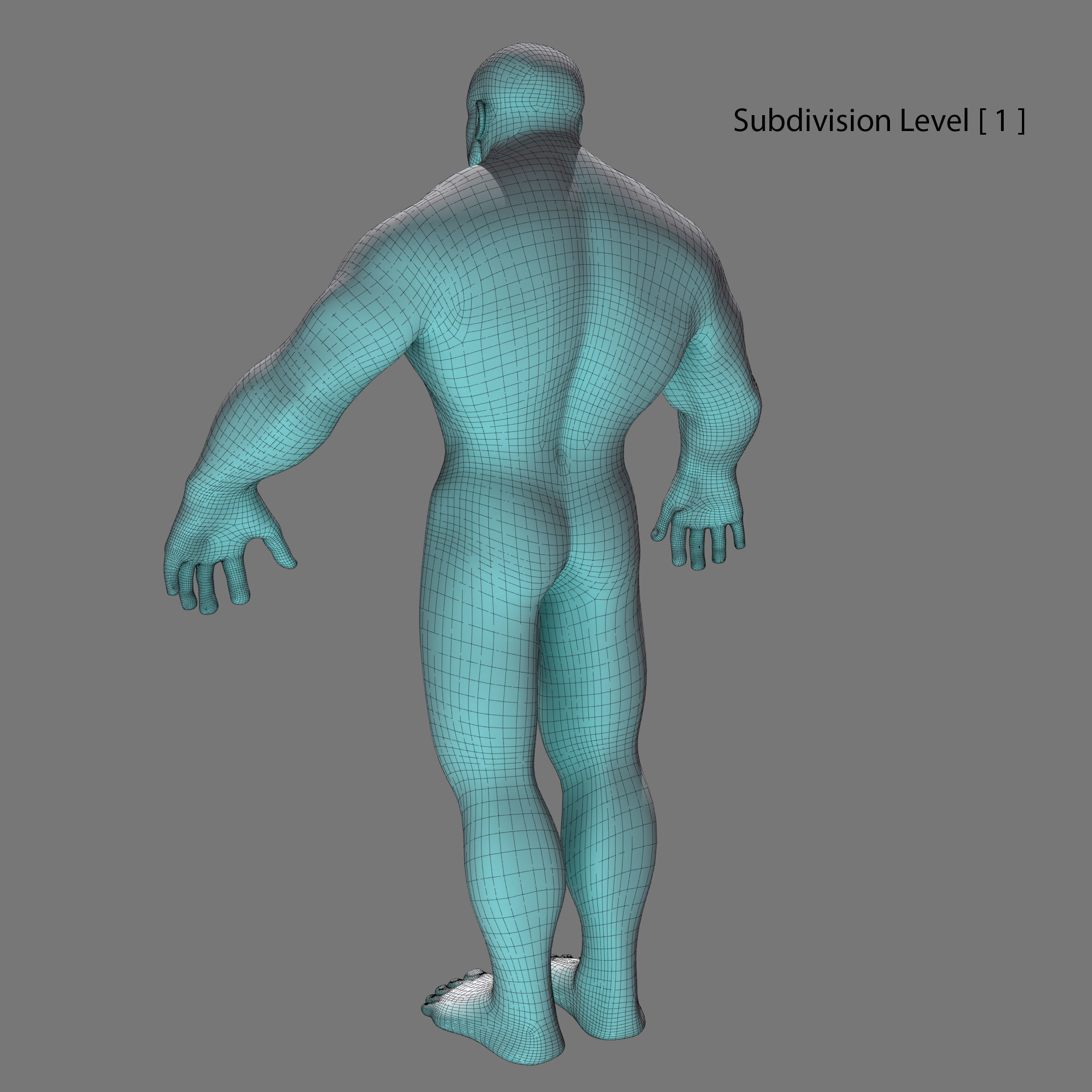 Man 3d Model naked 3D model_11