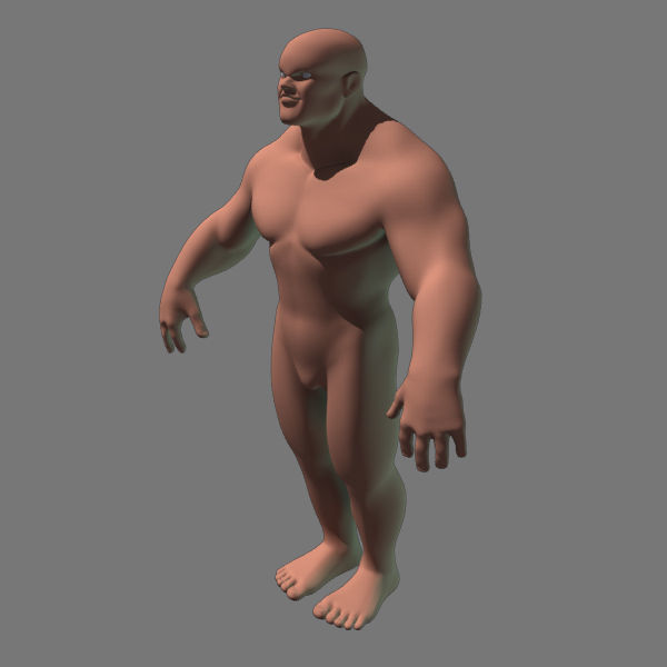 Man 3d Model naked 3D model_1