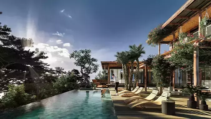 Exterior 005 Scene 3D model 3D model 3D model