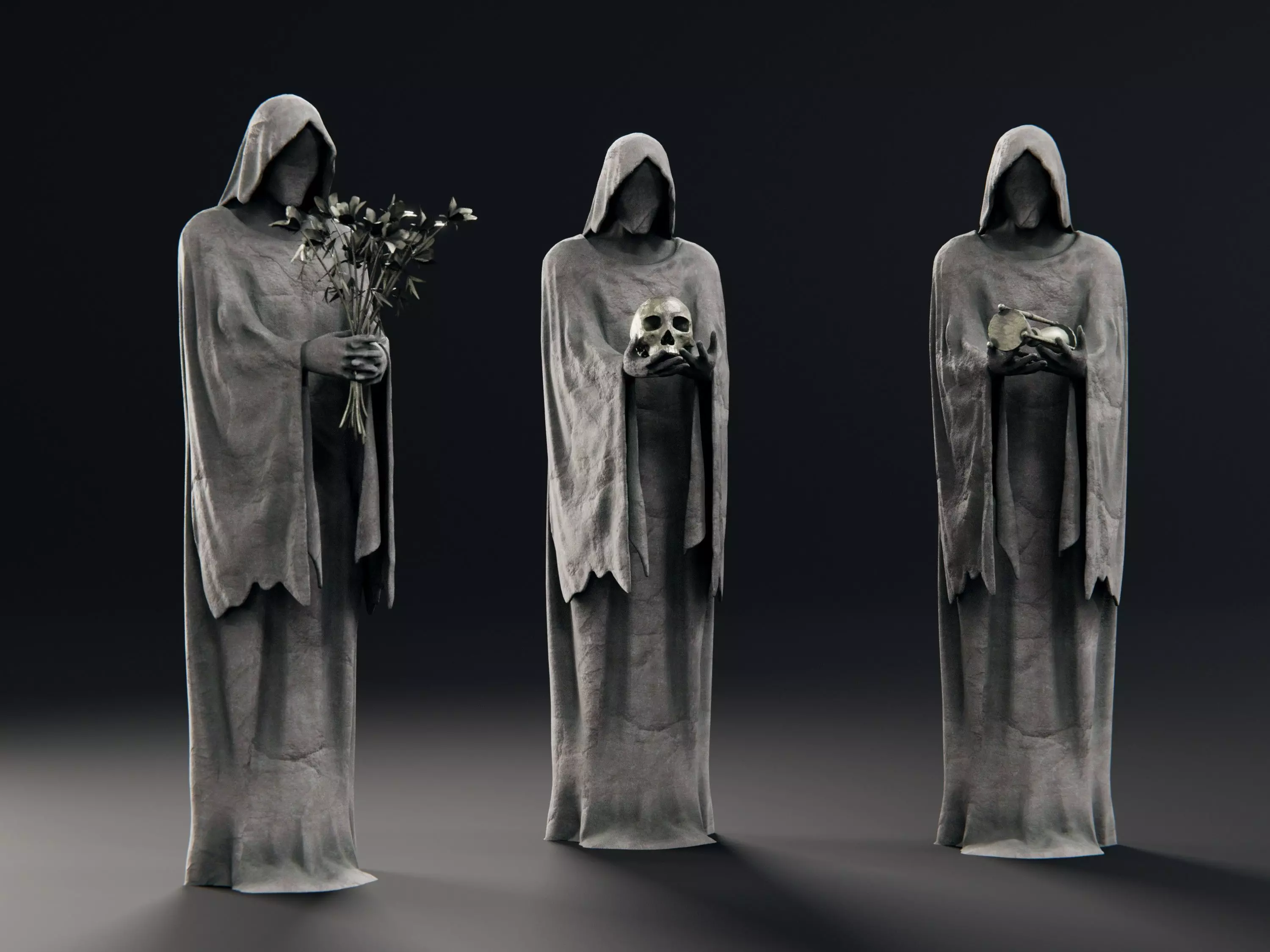 ancient statues 3D model
