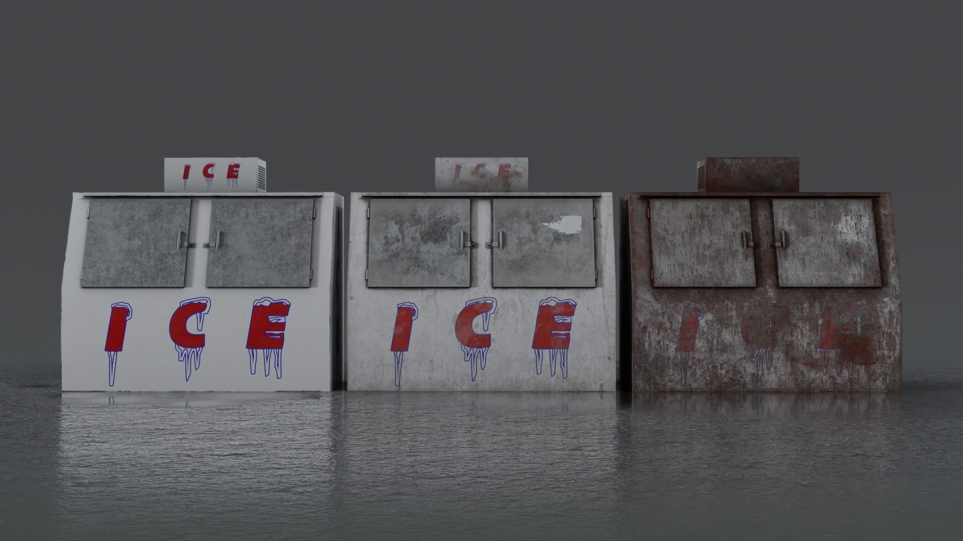 3 Ice Vending Machine - Realistic PBR Low-poly 3D model_1