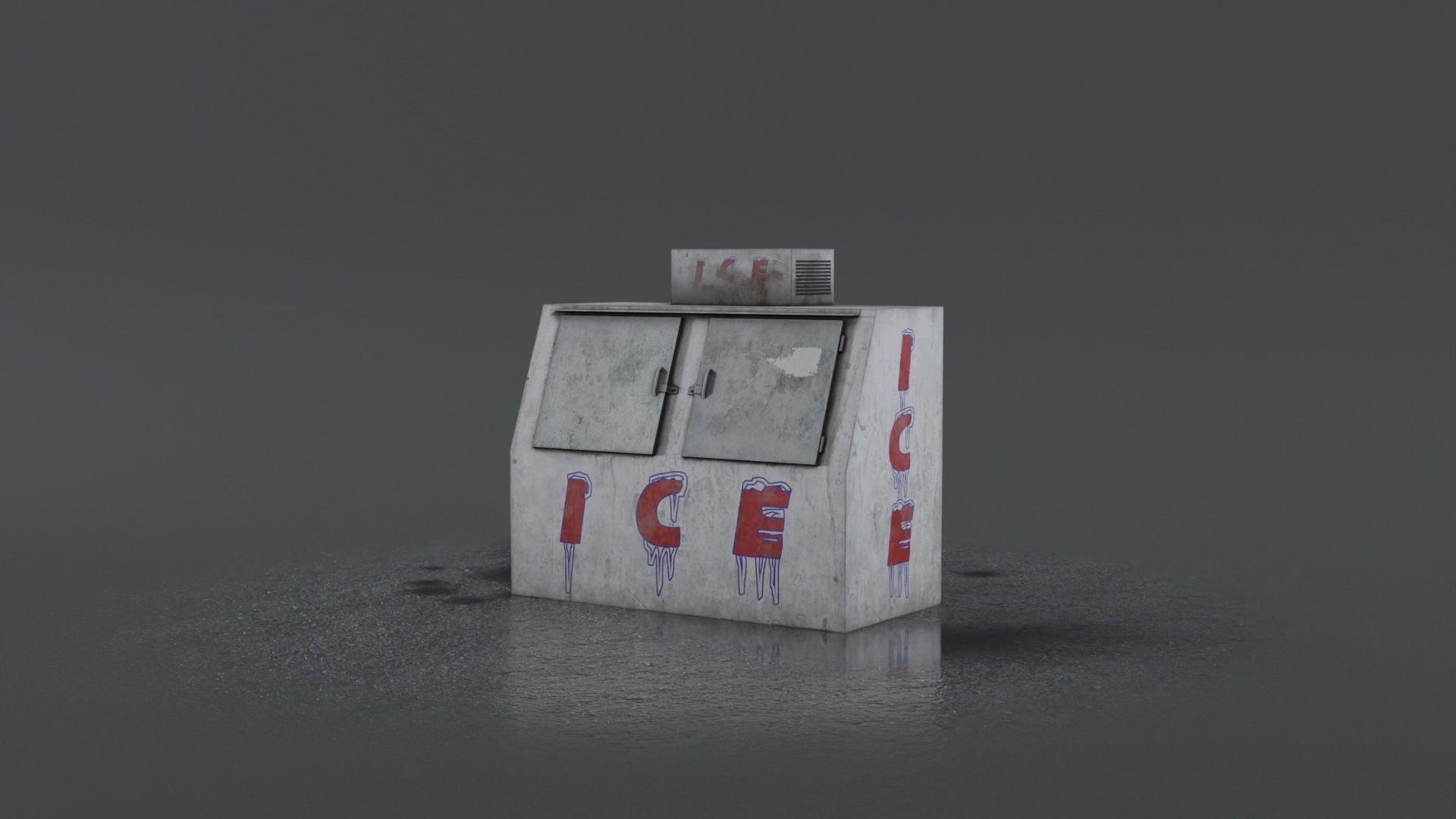 3 Ice Vending Machine - Realistic PBR Low-poly 3D model_12