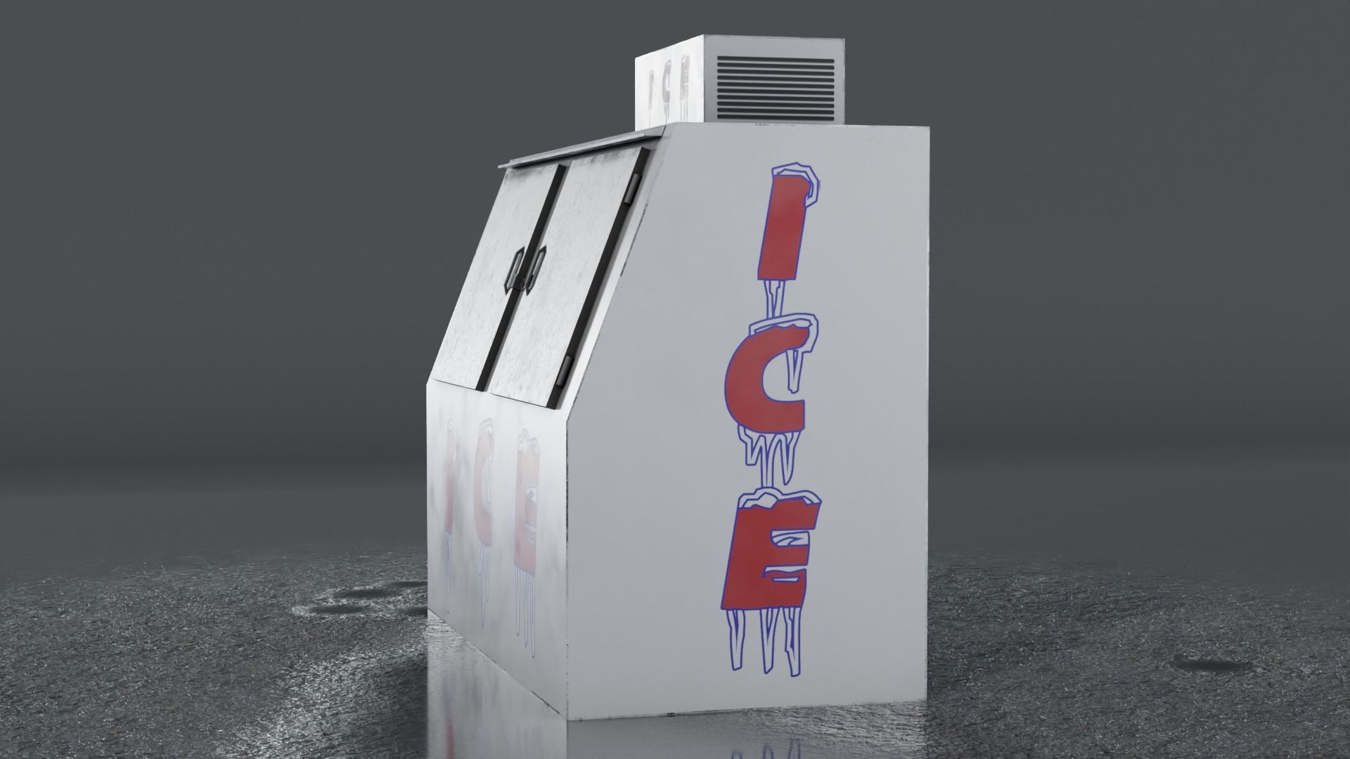 3 Ice Vending Machine - Realistic PBR Low-poly 3D model_51