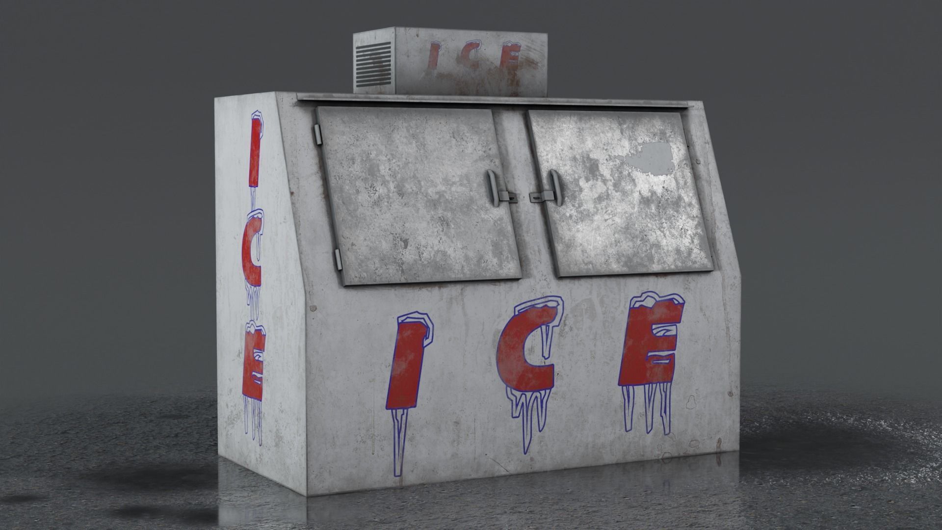 3 Ice Vending Machine - Realistic PBR Low-poly 3D model_37
