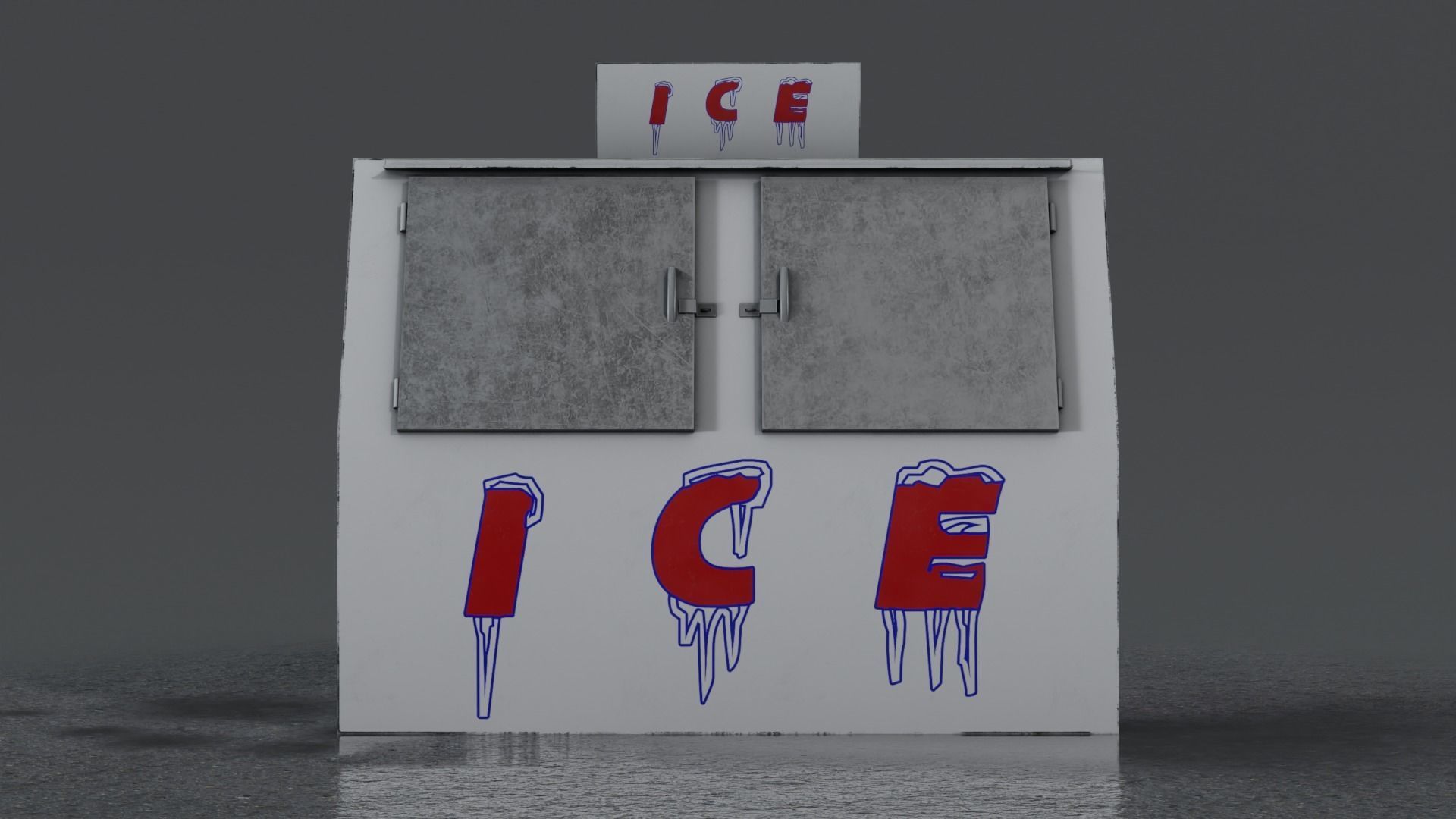 3 Ice Vending Machine - Realistic PBR Low-poly 3D model_16