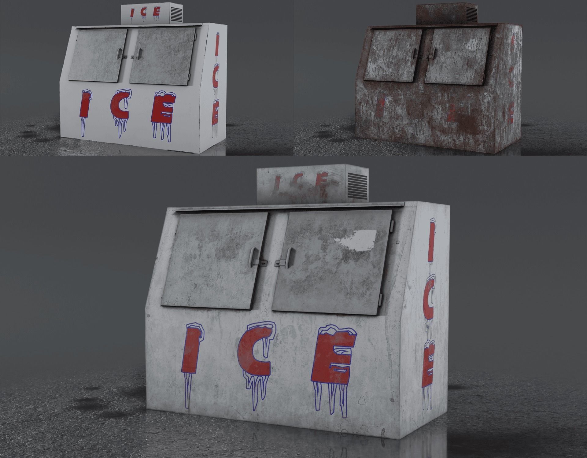 3 Ice Vending Machine - Realistic PBR Low-poly 3D model_2
