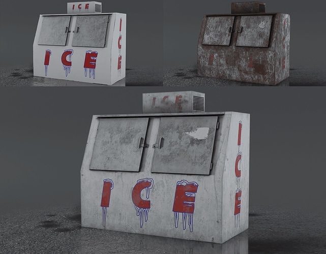 3 Ice Vending Machine - Realistic PBR Low-poly 3D model 3