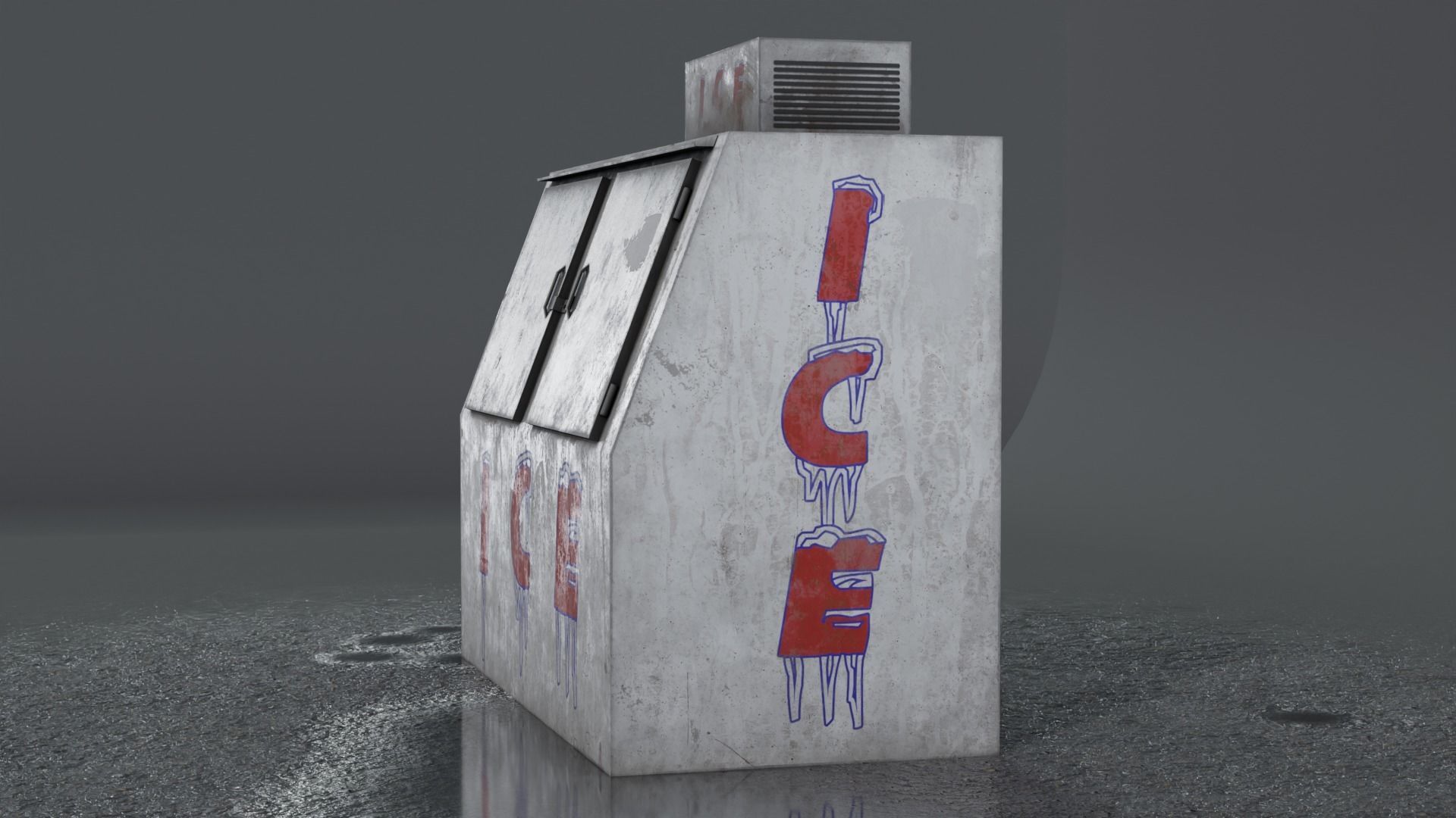 3 Ice Vending Machine - Realistic PBR Low-poly 3D model_52
