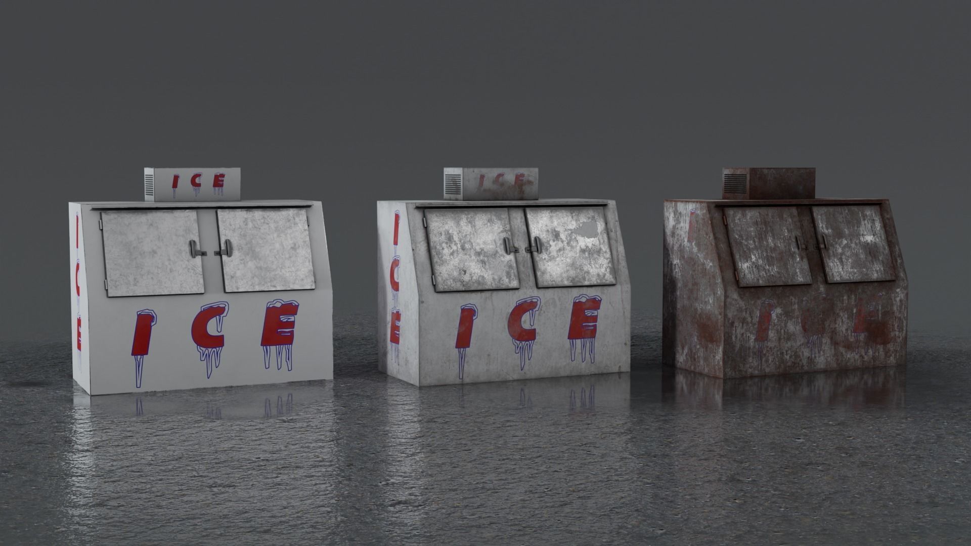 3 Ice Vending Machine - Realistic PBR Low-poly 3D model_4