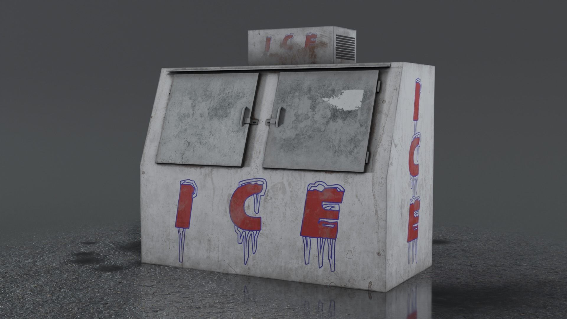 3 Ice Vending Machine - Realistic PBR Low-poly 3D model_7