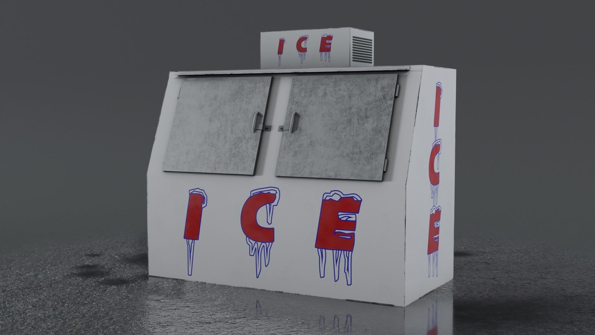 3 Ice Vending Machine - Realistic PBR Low-poly 3D model_6