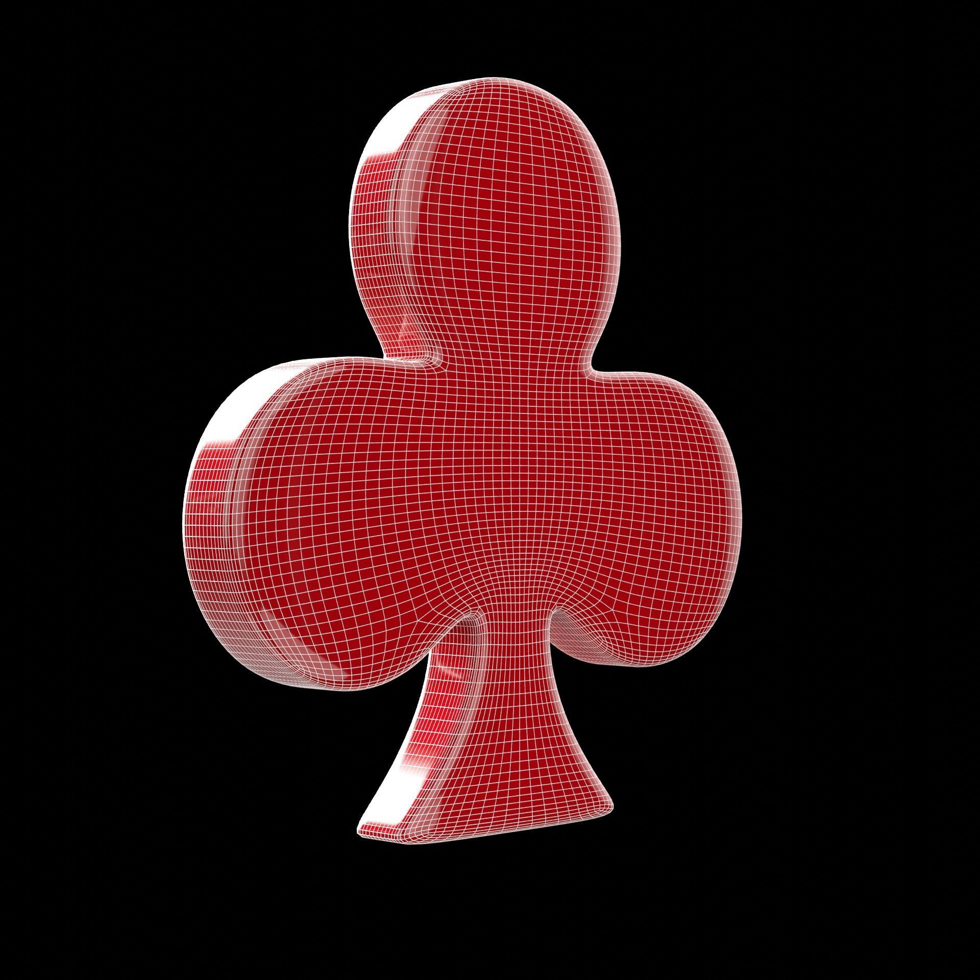 Card suit Low-poly 3D model_17