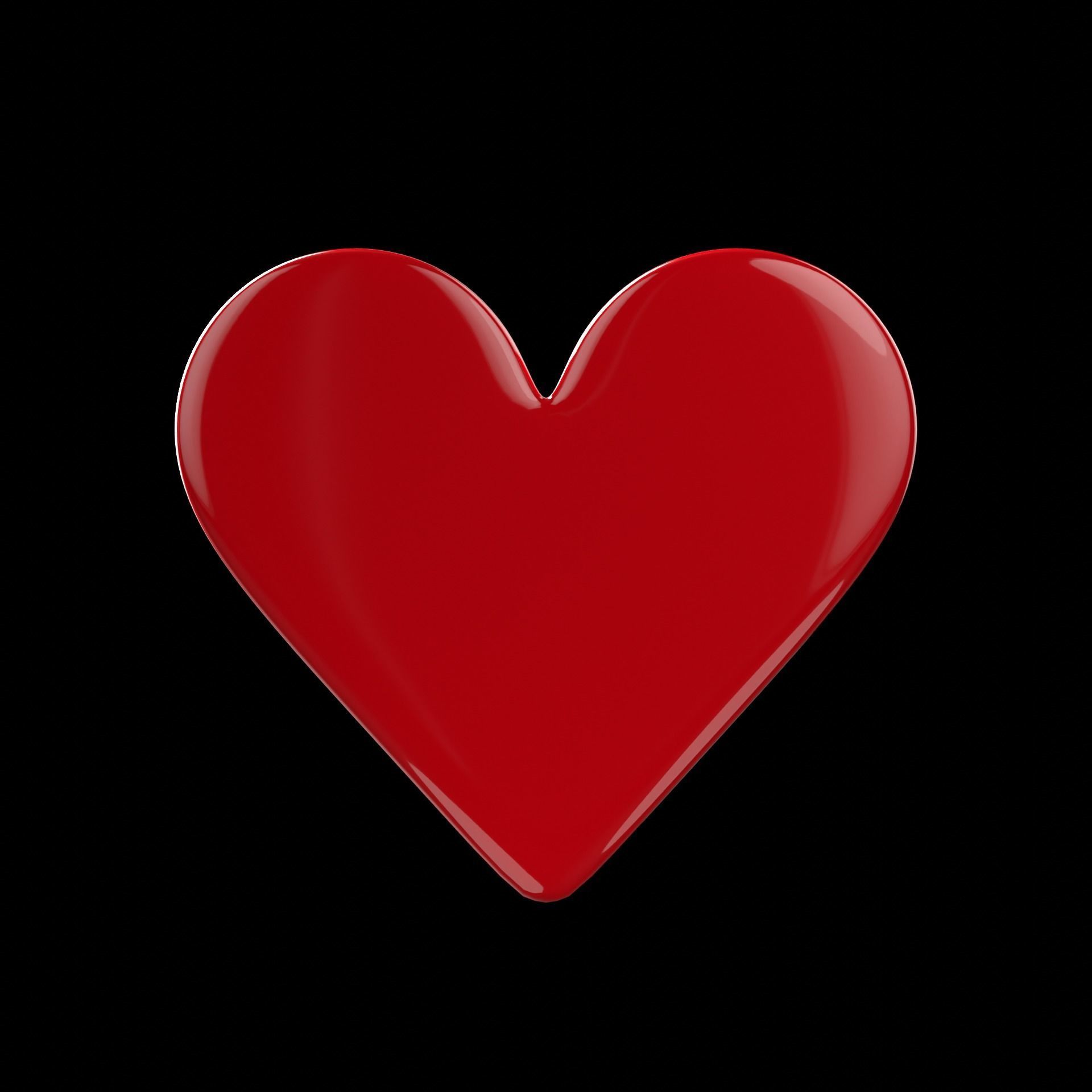 Card suit Low-poly 3D model_2