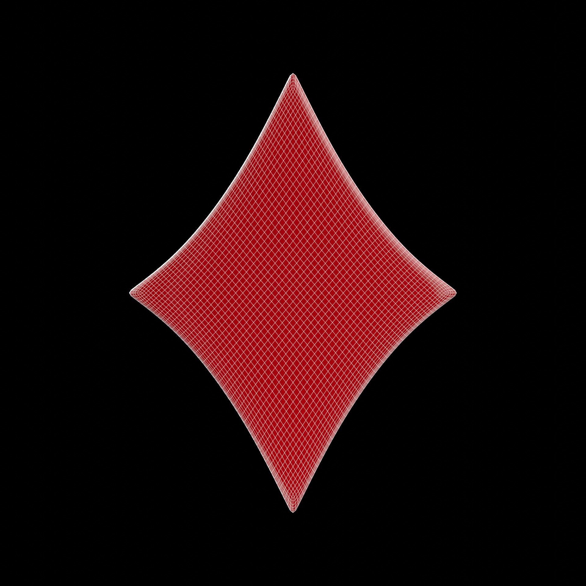 Card suit Low-poly 3D model_11
