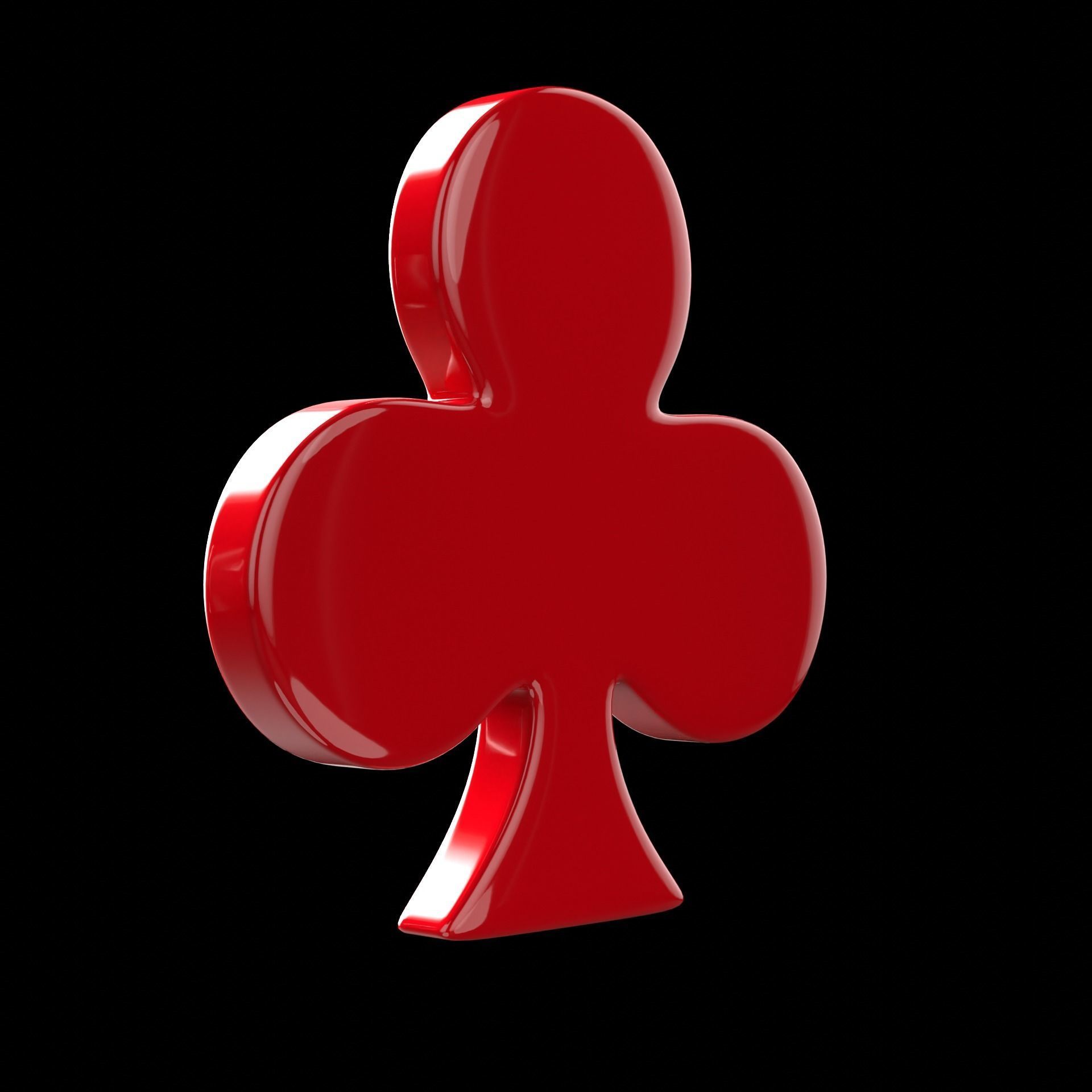 Card suit Low-poly 3D model_16