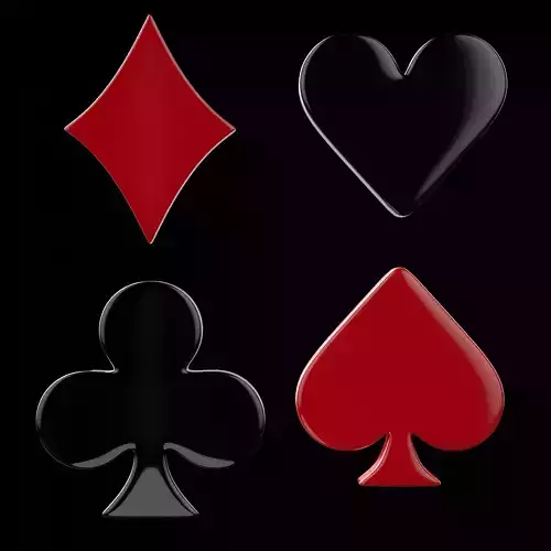 Card suit Low-poly 3D model