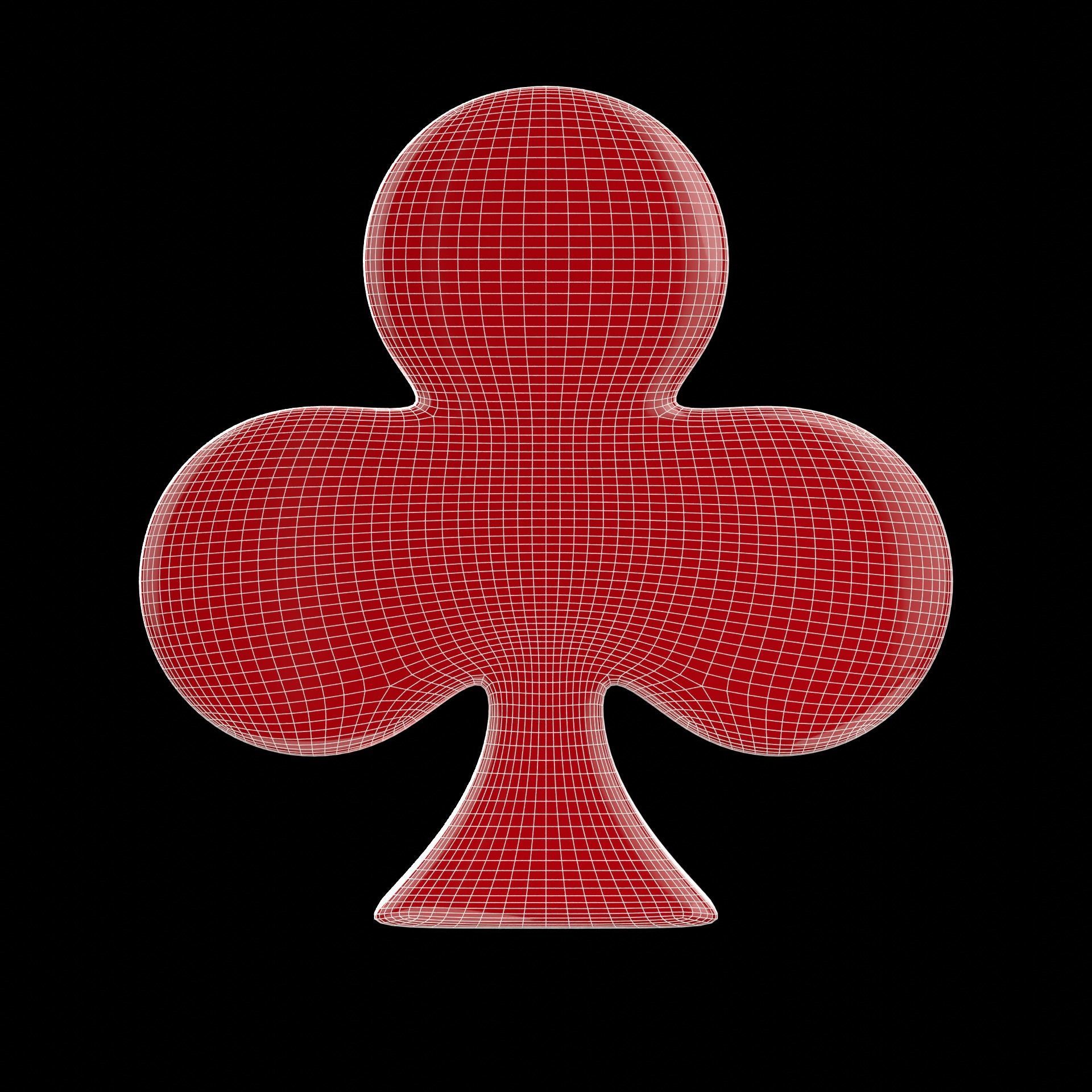 Card suit Low-poly 3D model_15