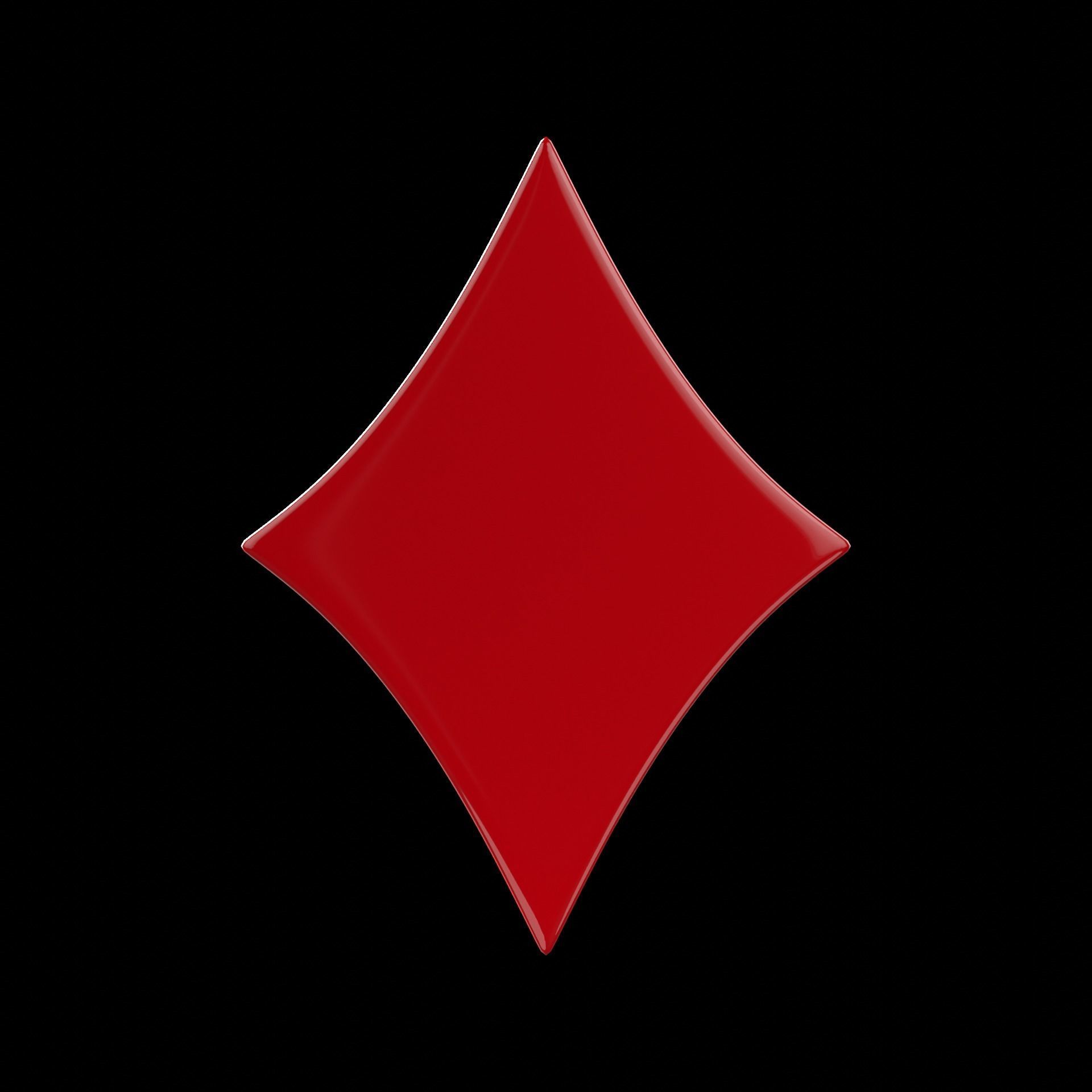 Card suit Low-poly 3D model_10