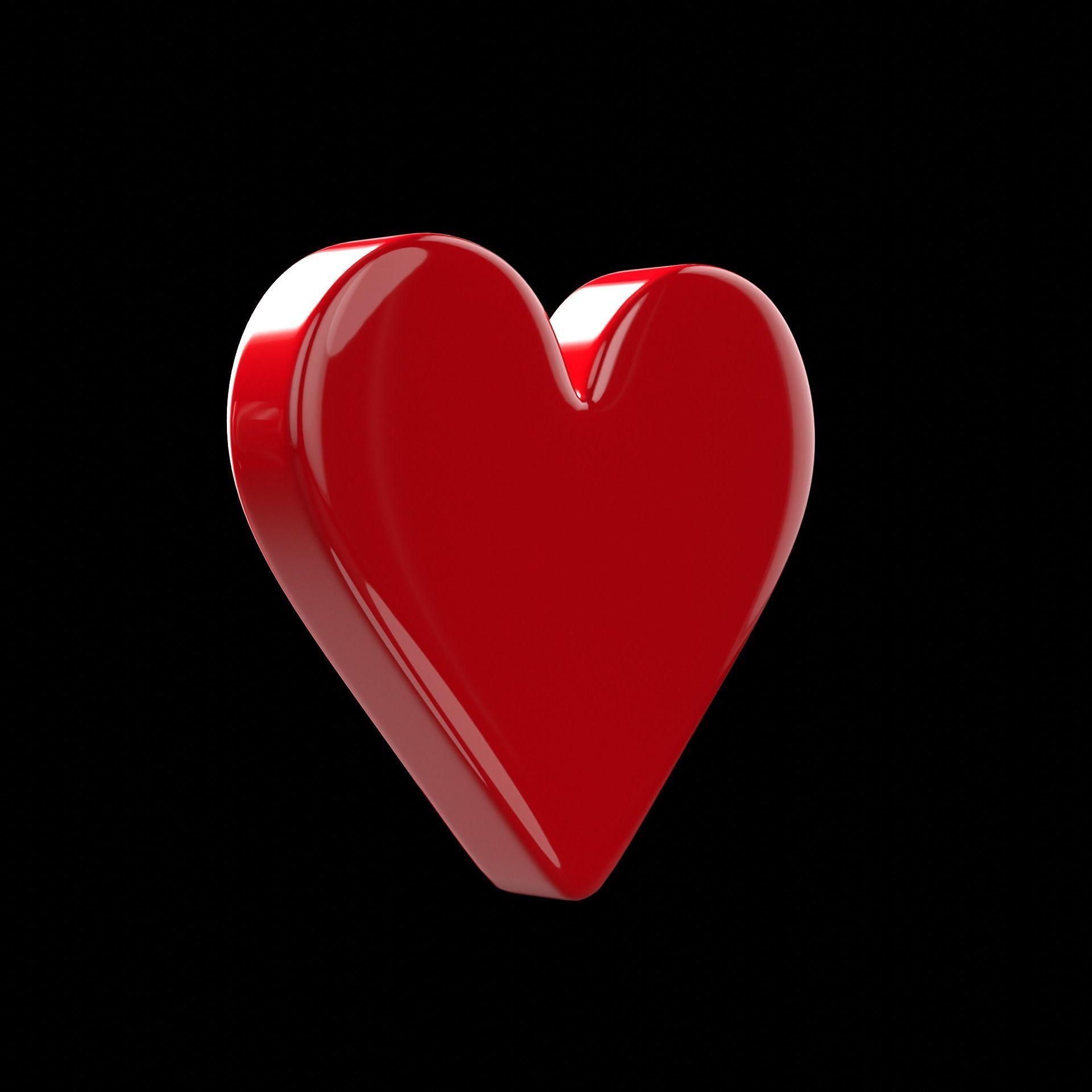 Card suit Low-poly 3D model_4