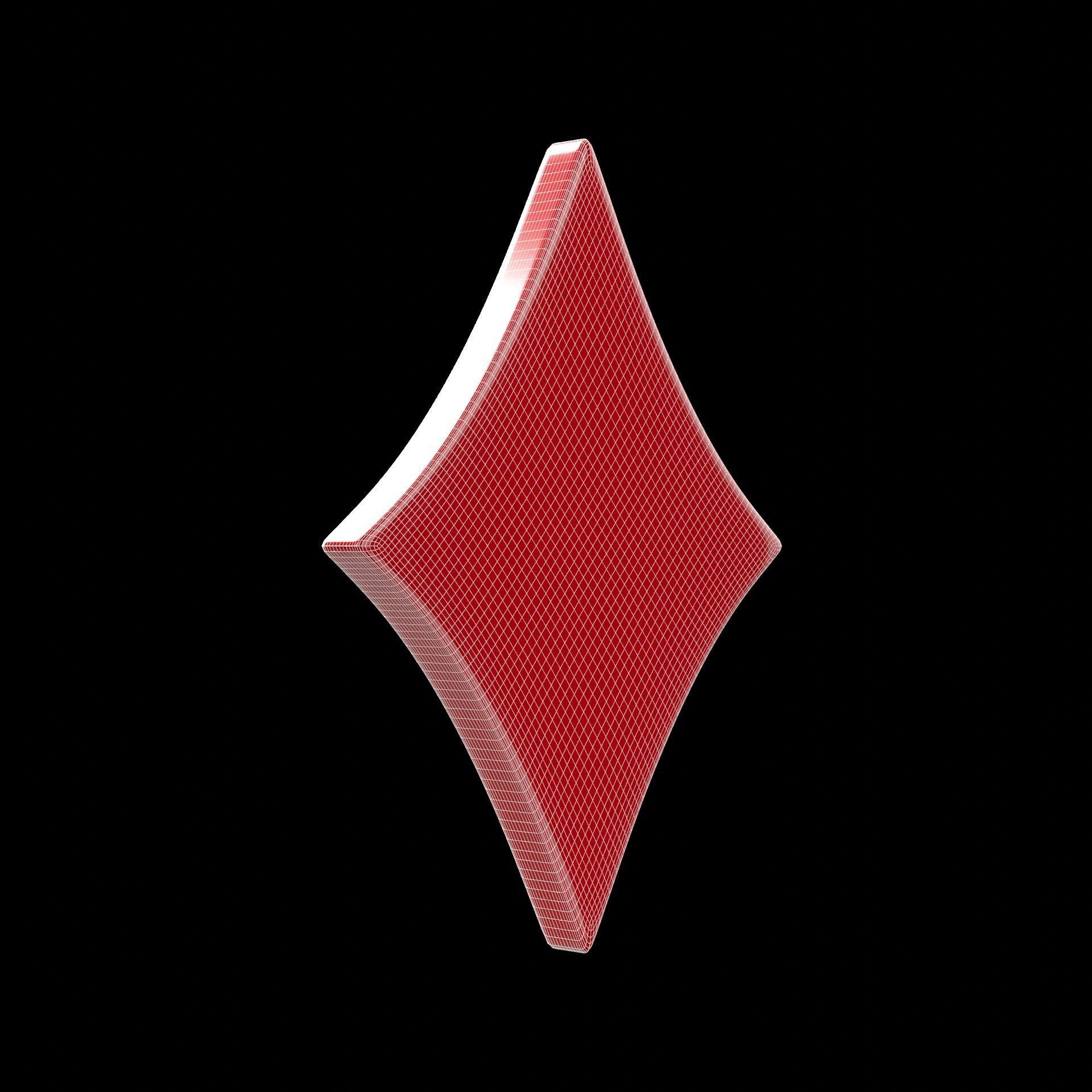 Card suit Low-poly 3D model_13