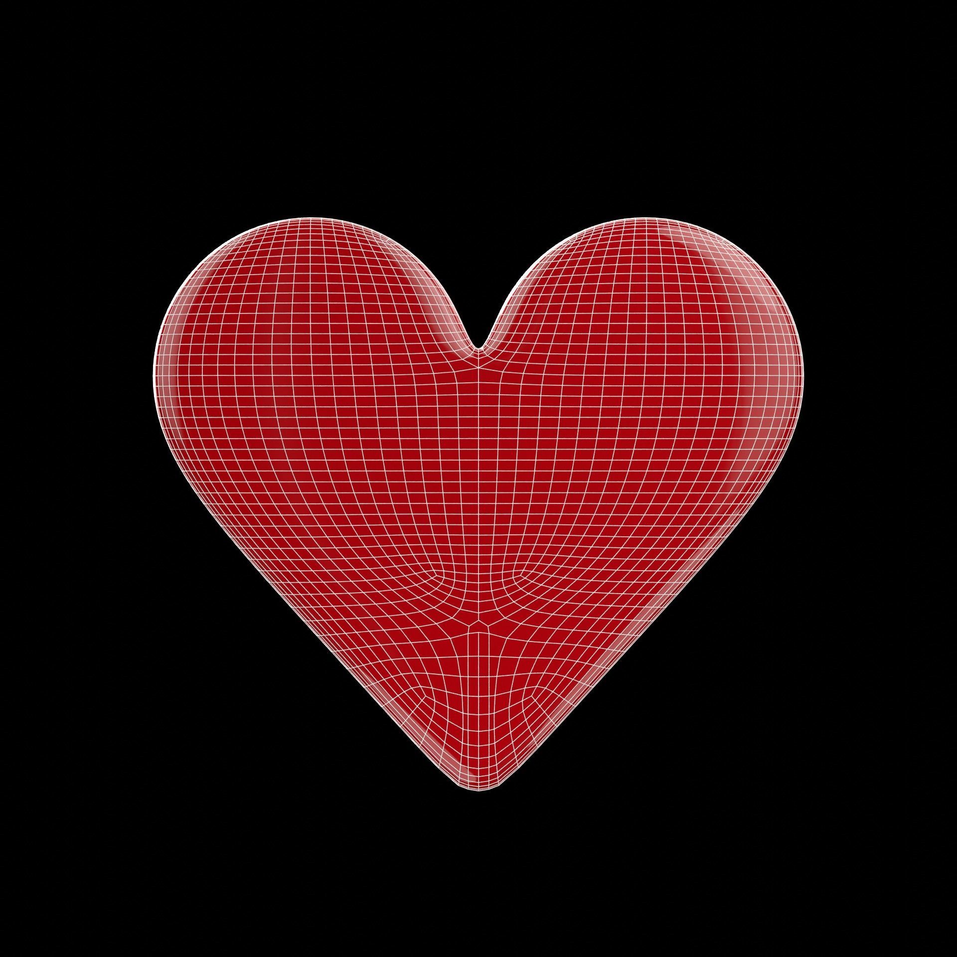 Card suit Low-poly 3D model_3