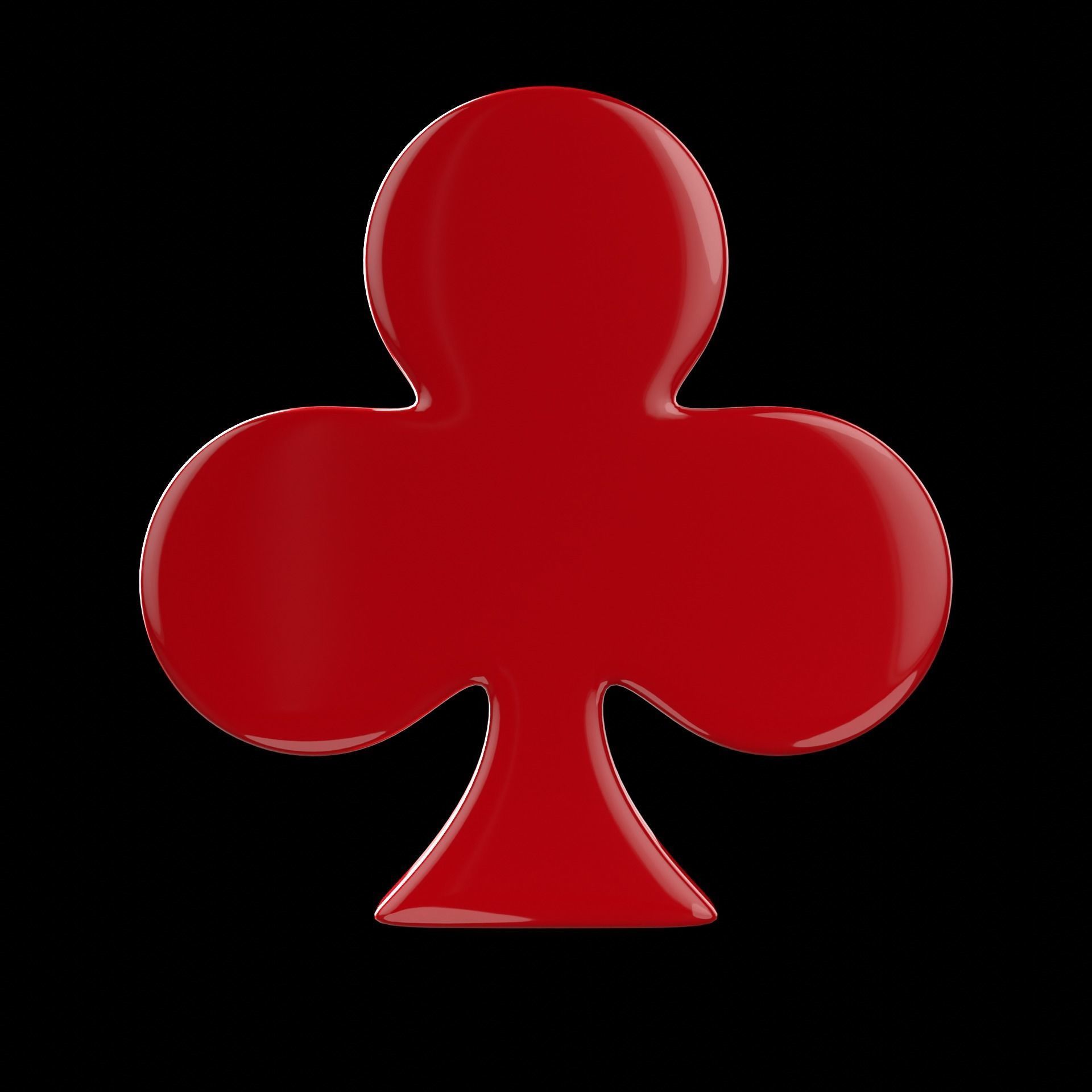 Card suit Low-poly 3D model_14