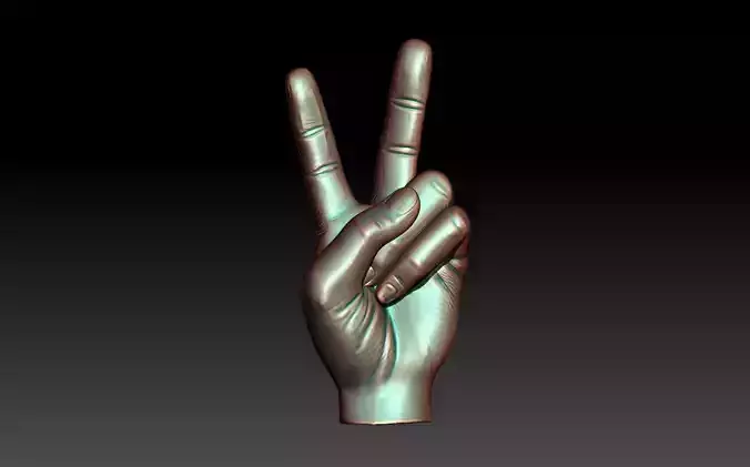 VICTORY HAND PENDANT Free 3D print model