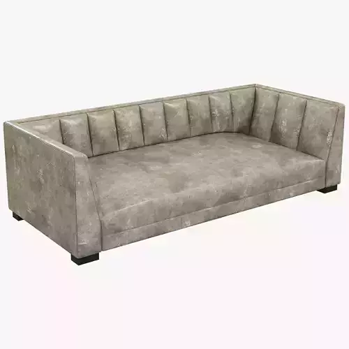 Restoration Hardware Modern Paxton Leather Sofa