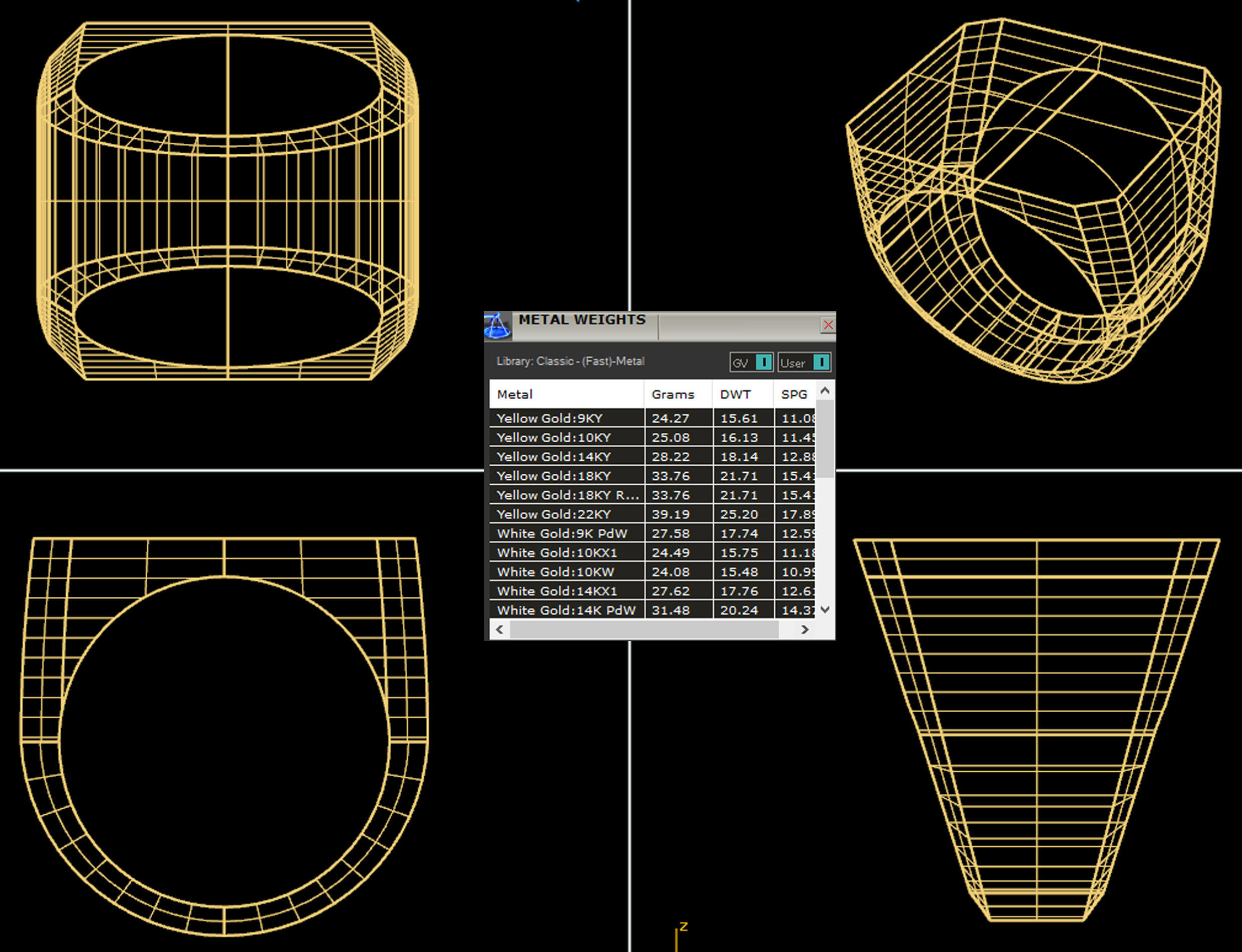 20mm Signet Ring Emarald Square Shape Printable model 3dmodel 3D print model_4