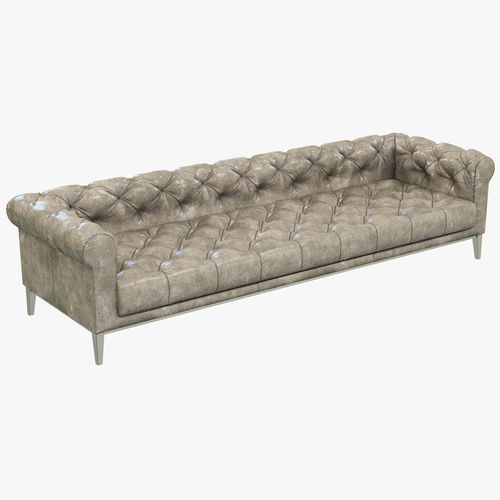 Restoration Hardware Italia Chesterfield Leather Sofa 3D model