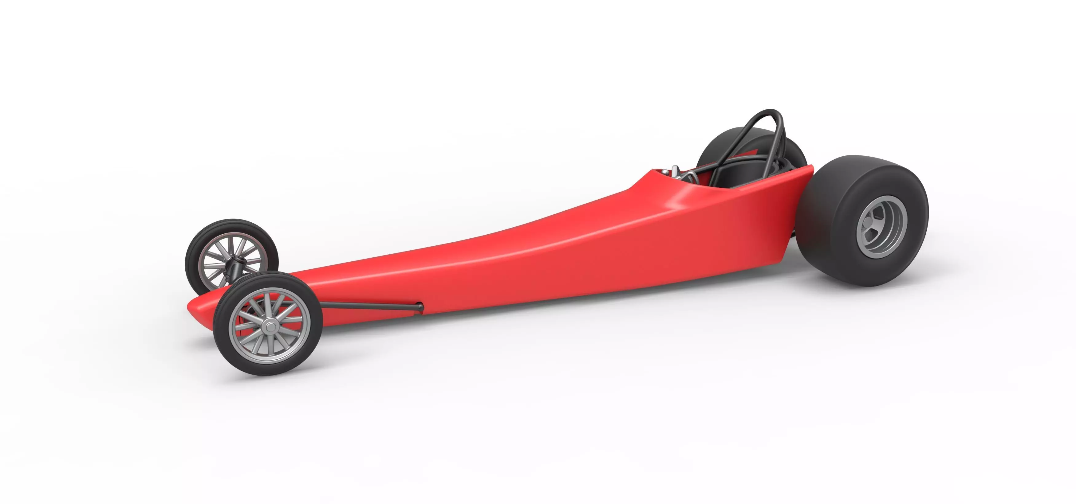 Dragster with Turbonique drag axle Scale 1 to 25 3D print model