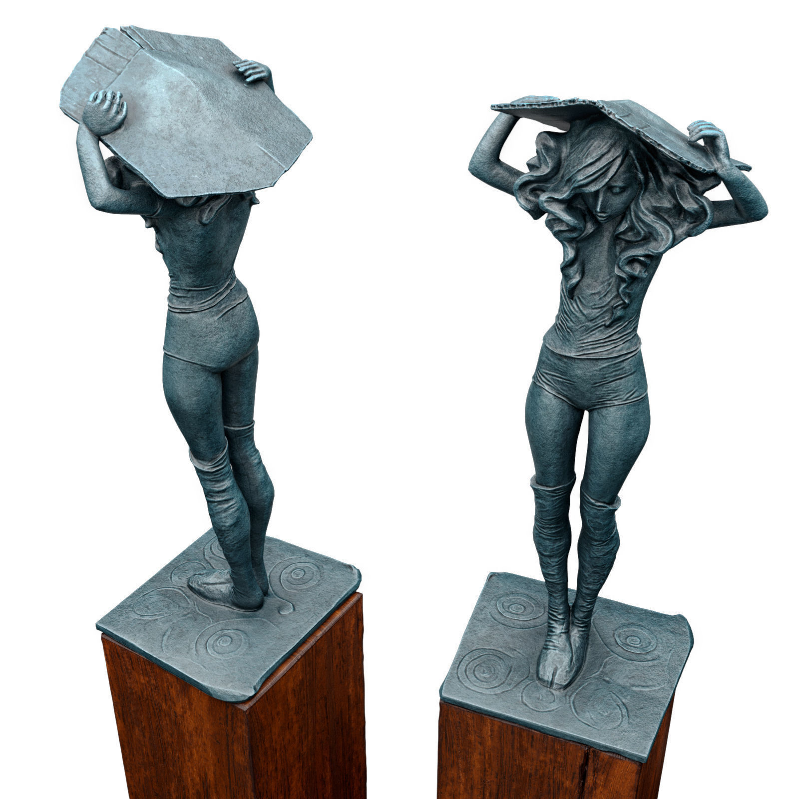 Valerie Hadida La pluie Low-poly 3D model_4