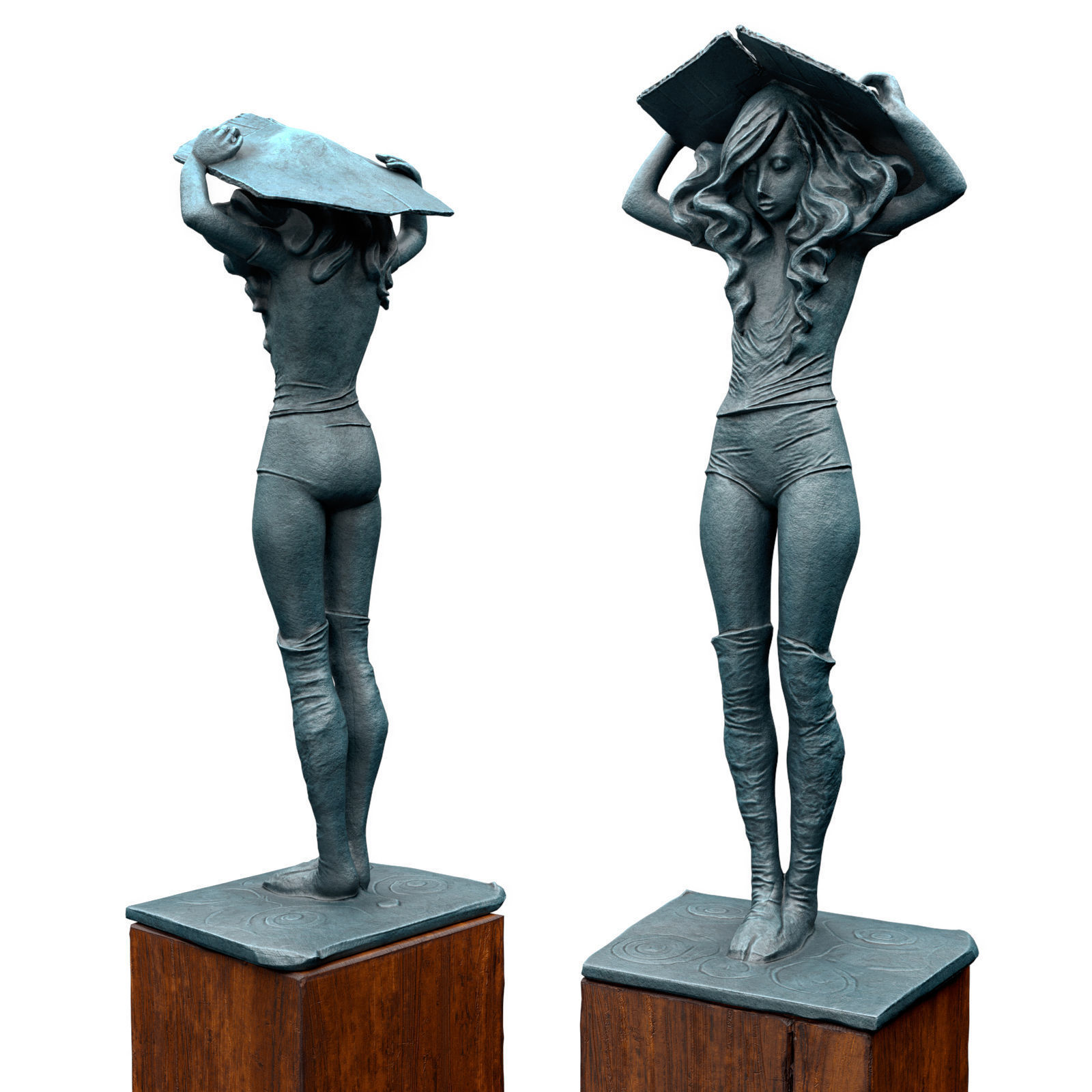 Valerie Hadida La pluie Low-poly 3D model_3