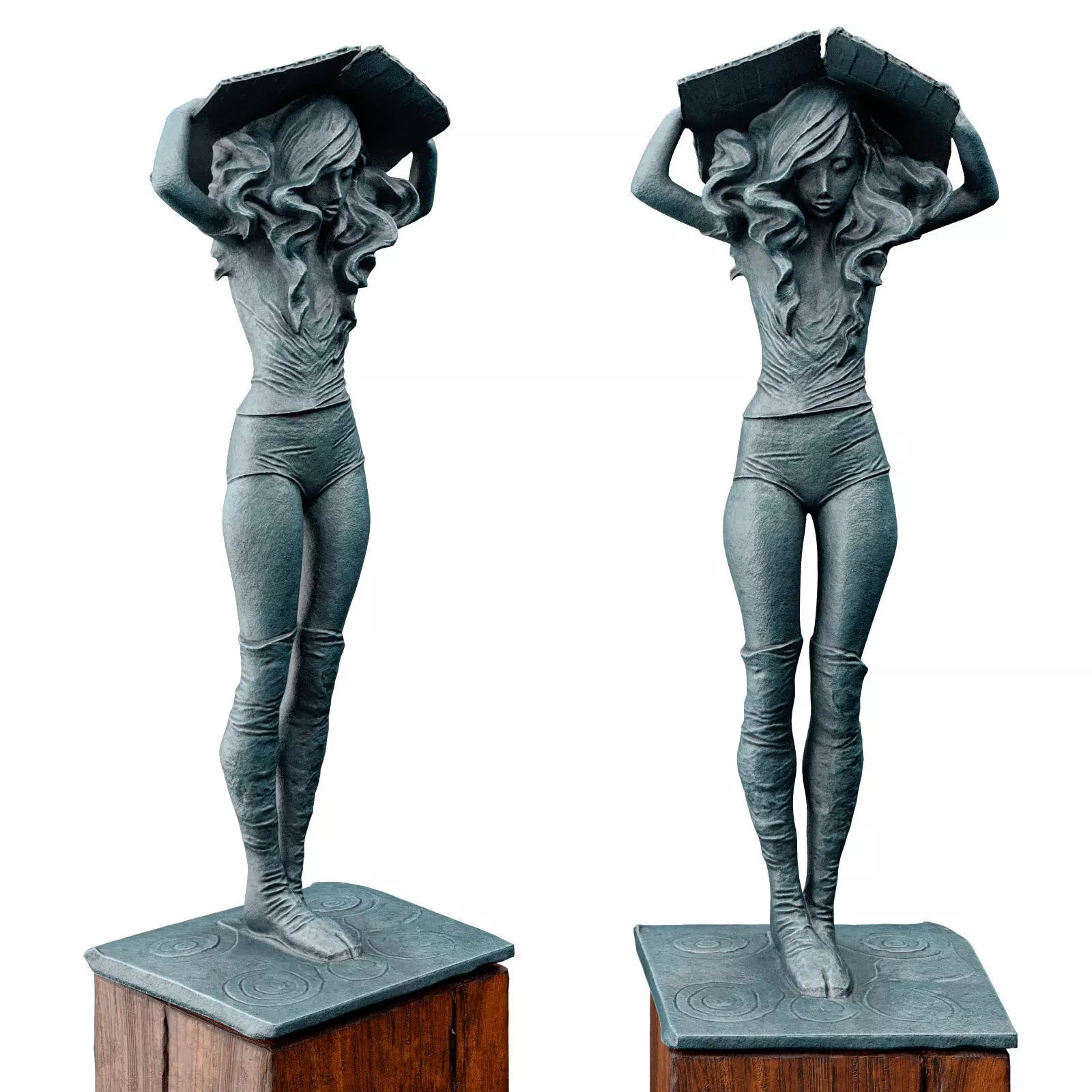 Valerie Hadida La pluie Low-poly 3D model_0