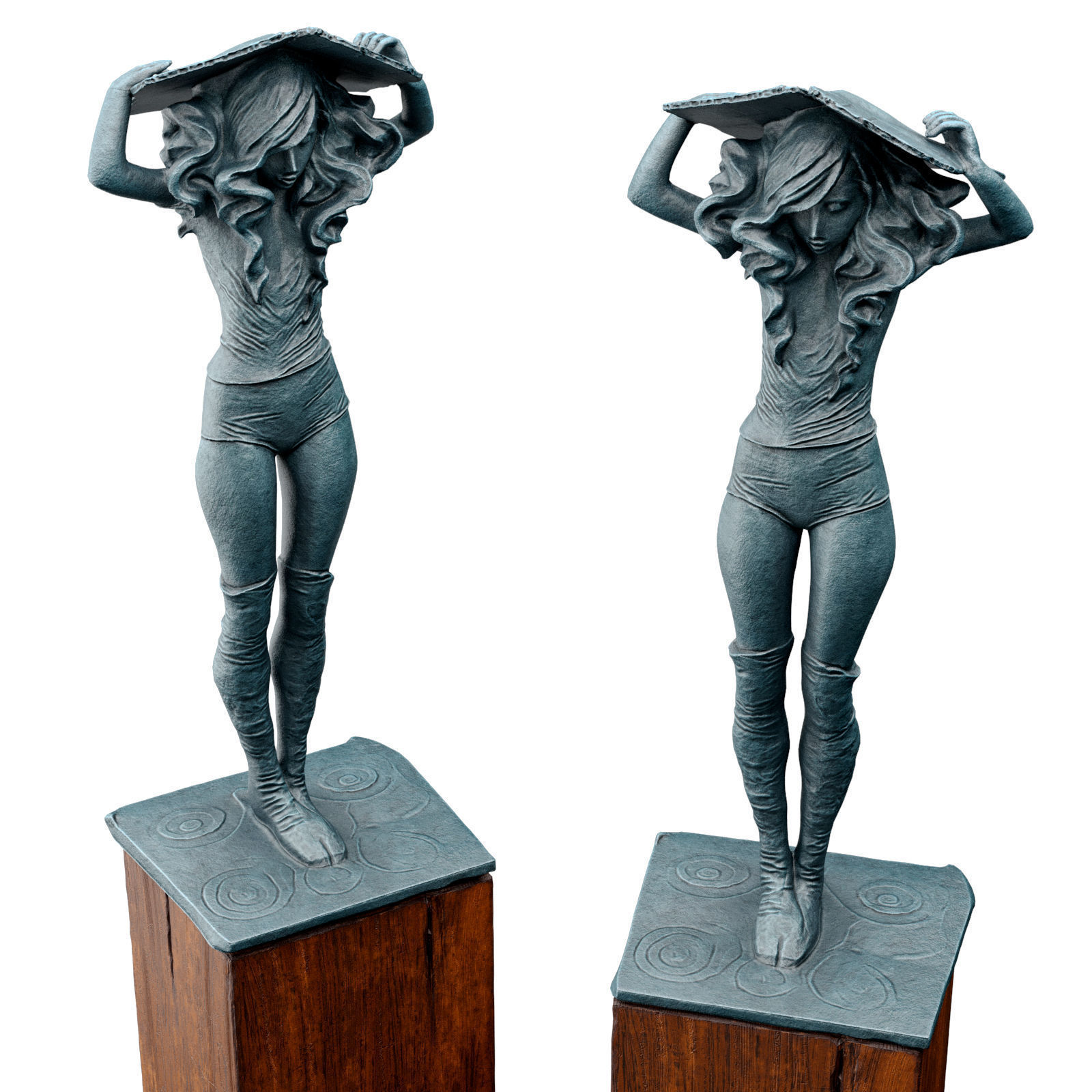 Valerie Hadida La pluie Low-poly 3D model_1