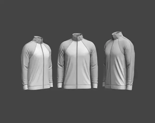 Raglan jacket 3d model