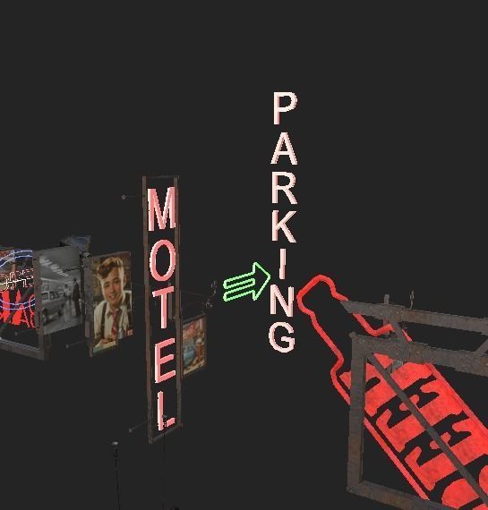 Old School Sign Advertising Pack Low-poly 3D model_8