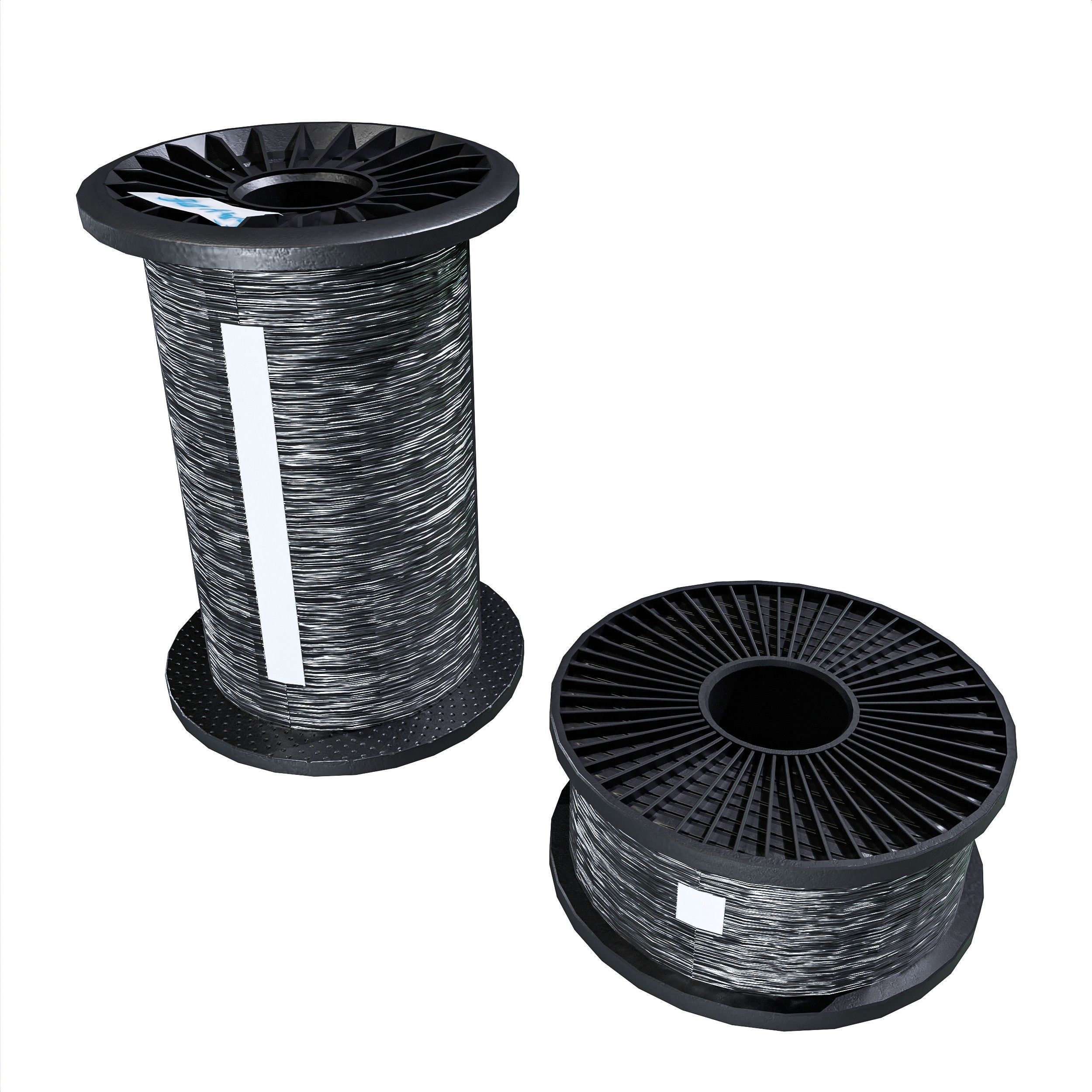 Winding Coil Roll Pack Low-poly 3D model_7