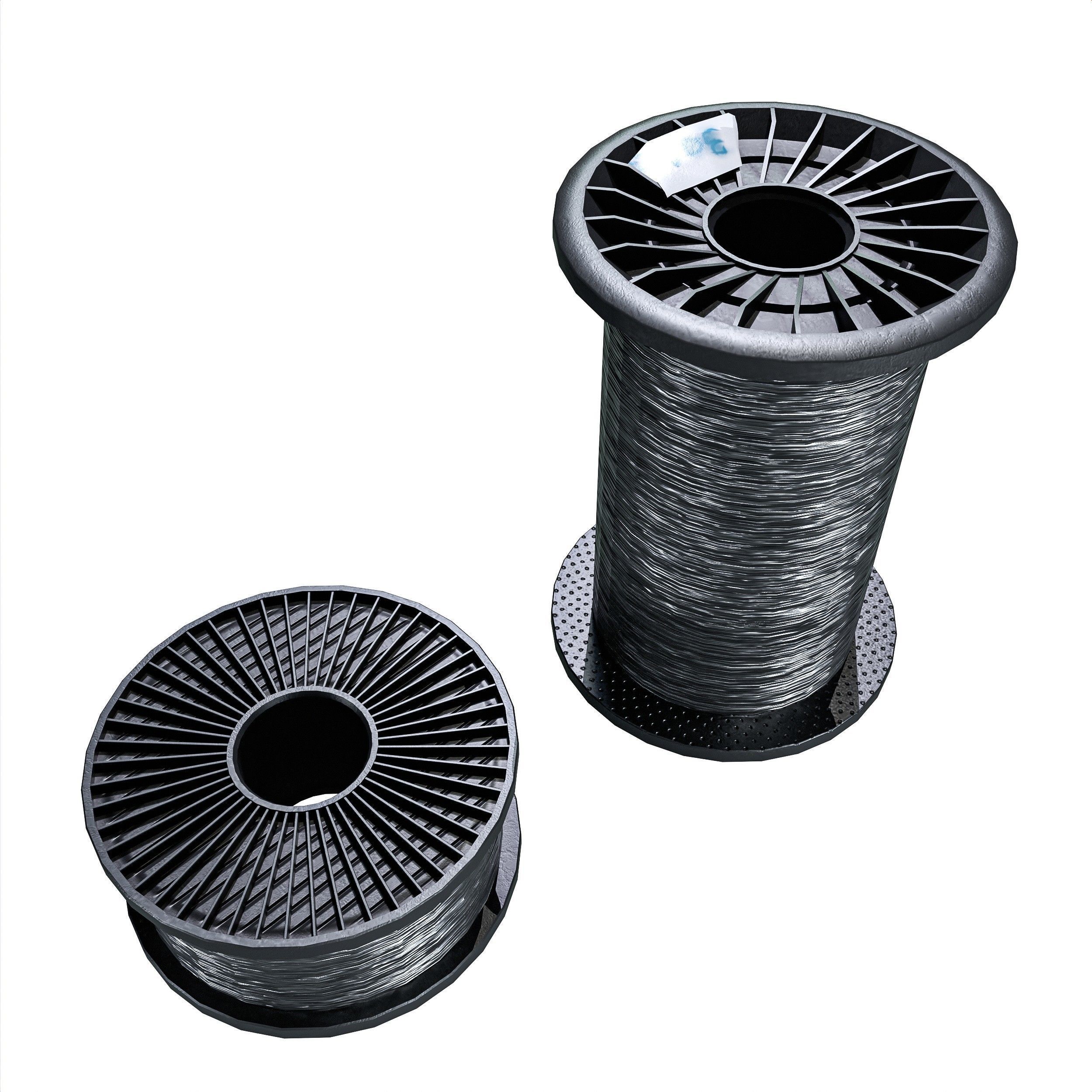 Winding Coil Roll Pack Low-poly 3D model_11