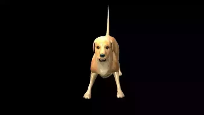 Textured dog Free 3D model