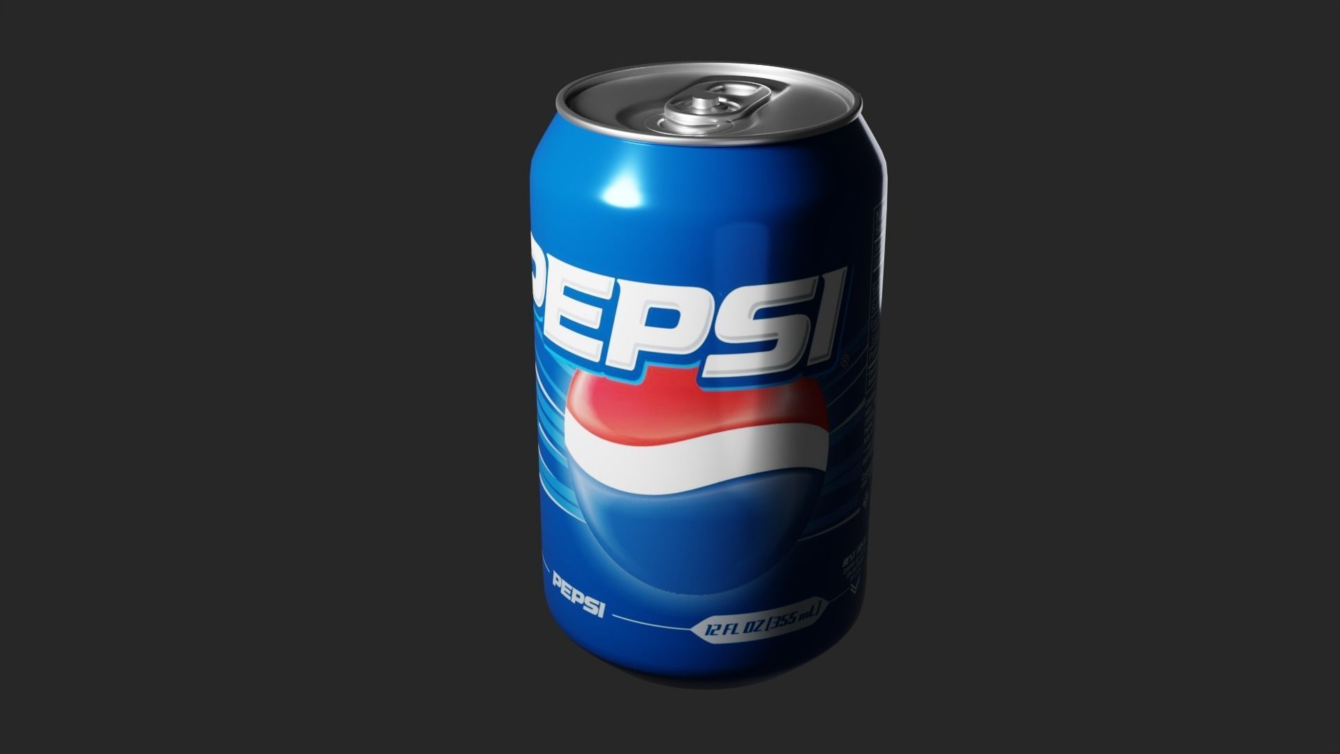 Pepsi Soda Can - Beverage Model Low-poly 3D model_1