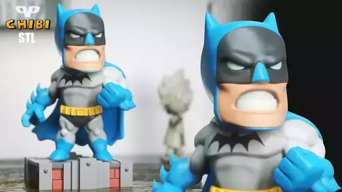 Batman Golden Age Chibi STL for 3D Printing ChibiSTL 3DXM