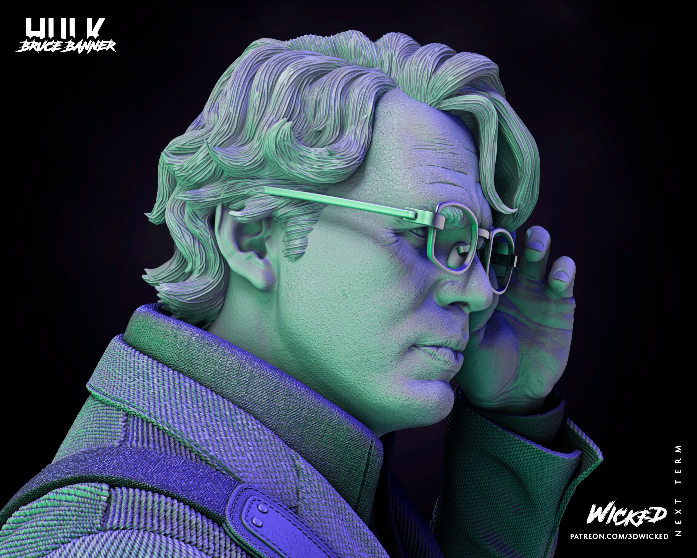 Bruce Banner Sculpture Tested for 3d printing 3D print model_20