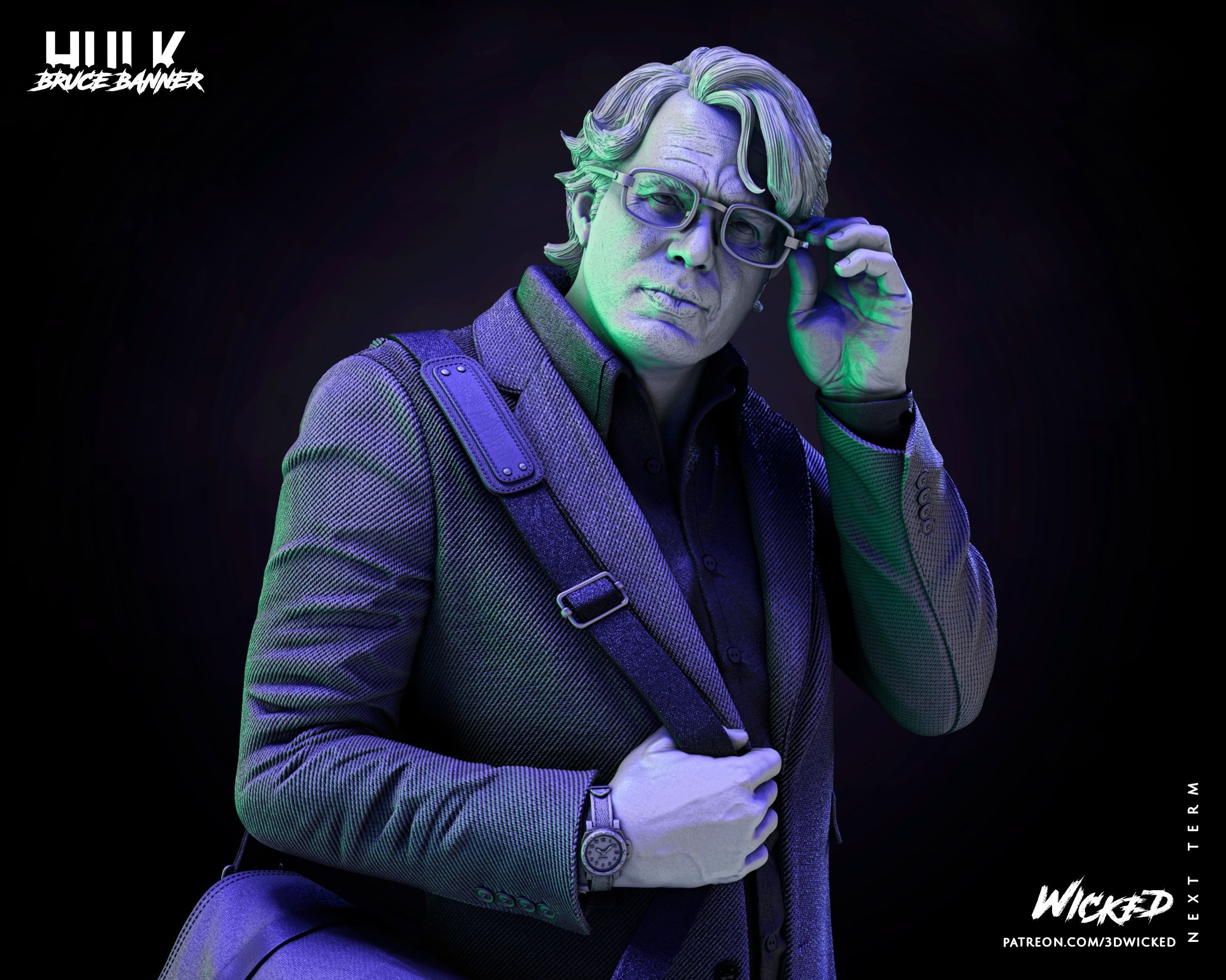 Bruce Banner Sculpture Tested for 3d printing 3D print model_61