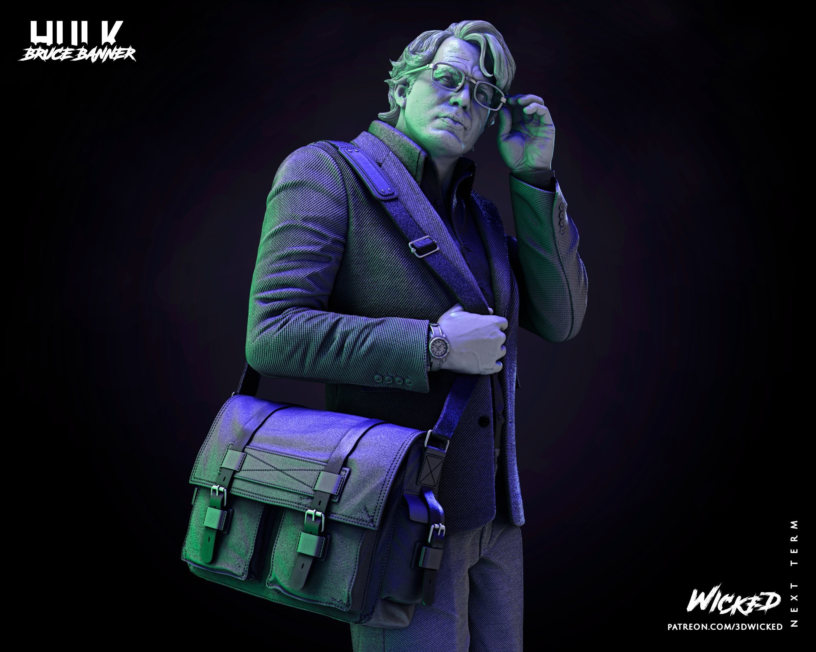 Bruce Banner Sculpture Tested for 3d printing 3D print model_5