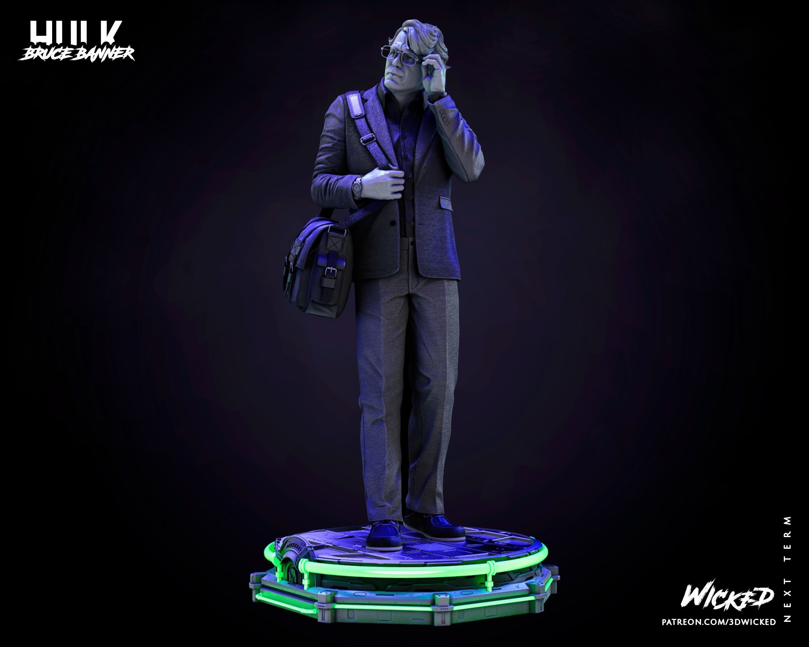 Bruce Banner Sculpture Tested for 3d printing 3D print model_13