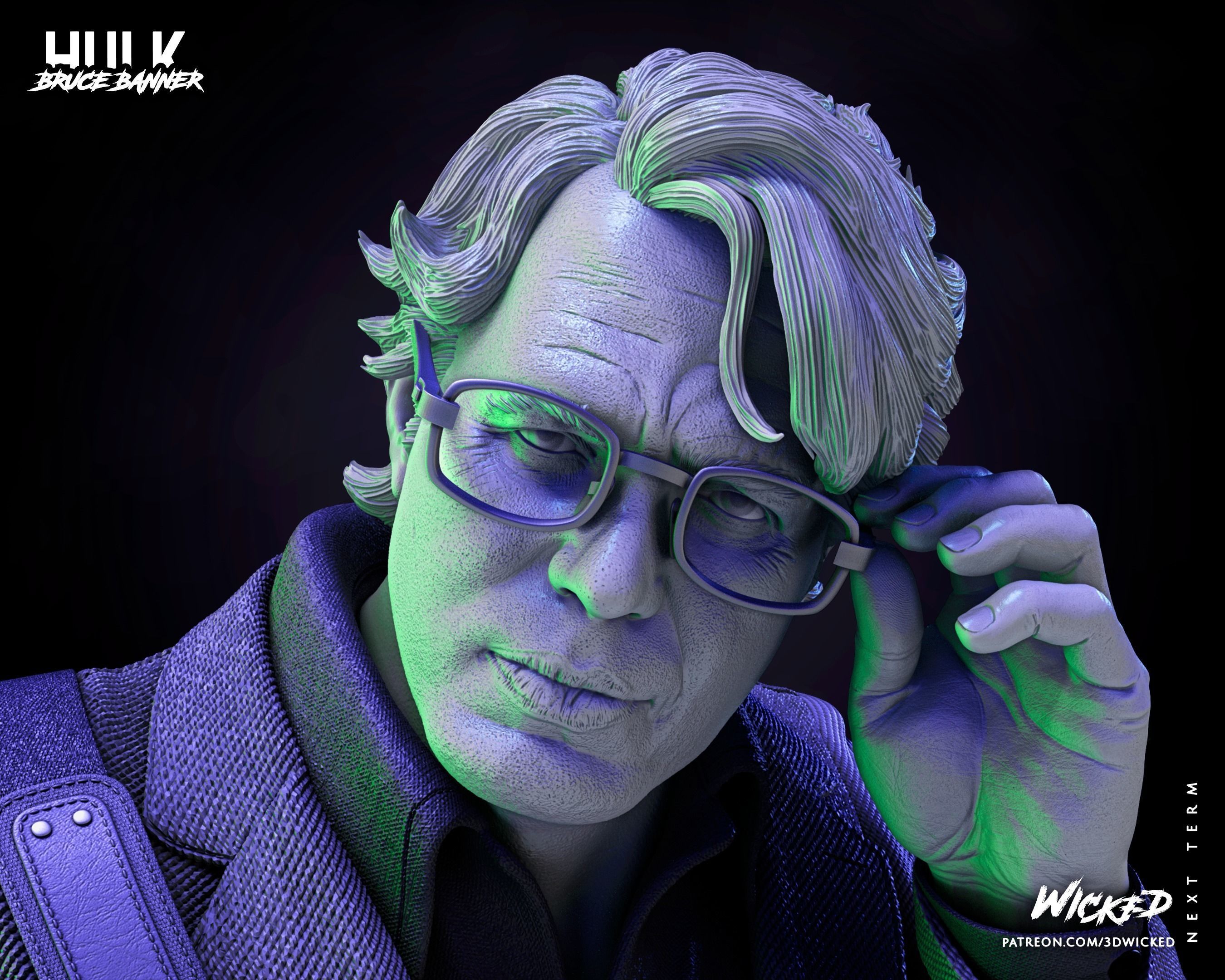 Bruce Banner Sculpture Tested for 3d printing 3D print model_28