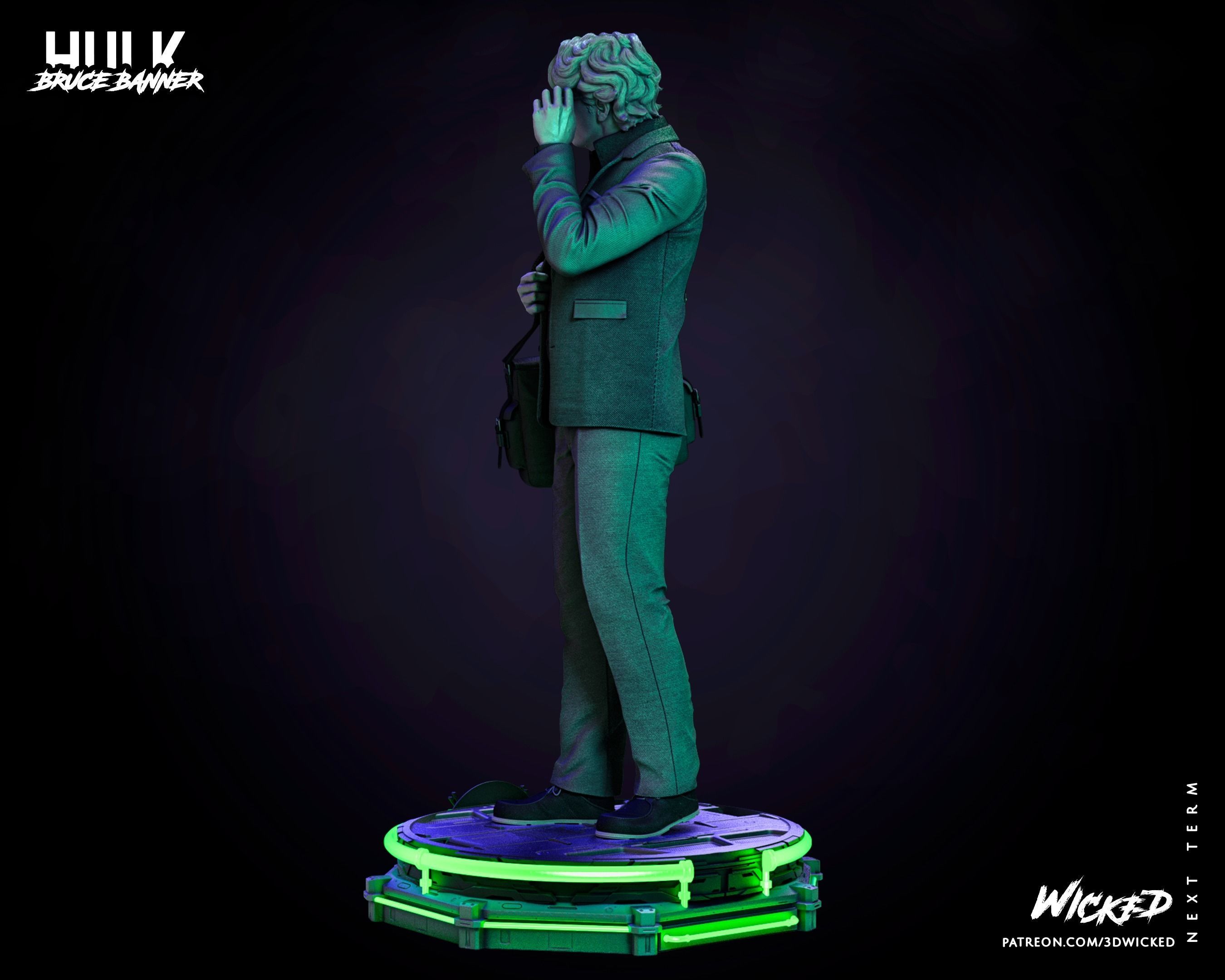 Bruce Banner Sculpture Tested for 3d printing 3D print model_3