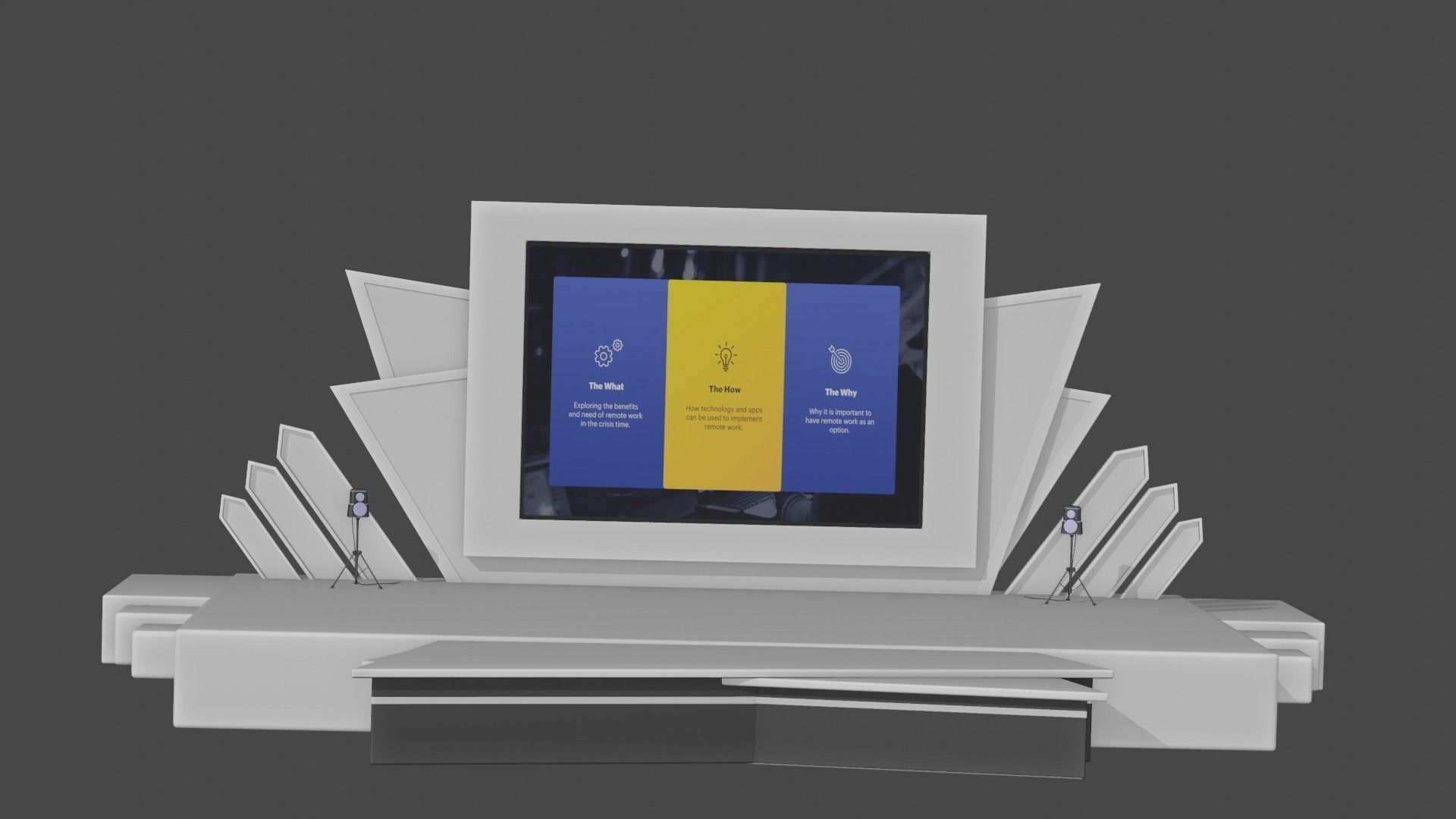 Event Stage or Podium Model 3D model_12